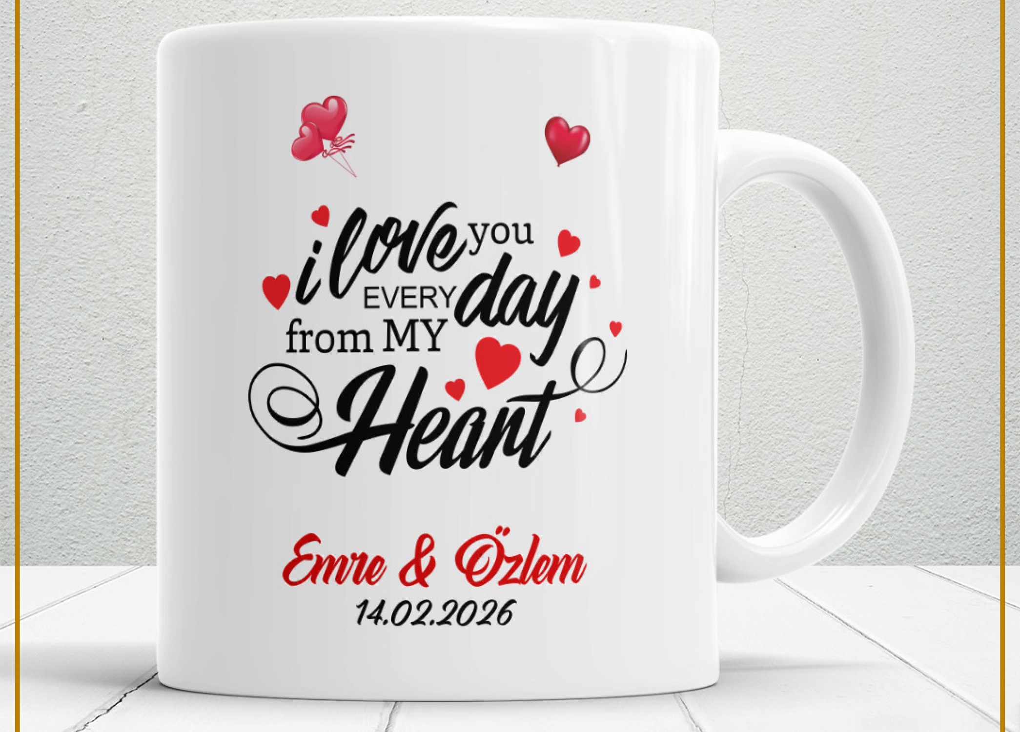 Sevgililer Günü,Sevgiliye Özel,Aşk,Sevgi Porselen Kupa Bardak-9