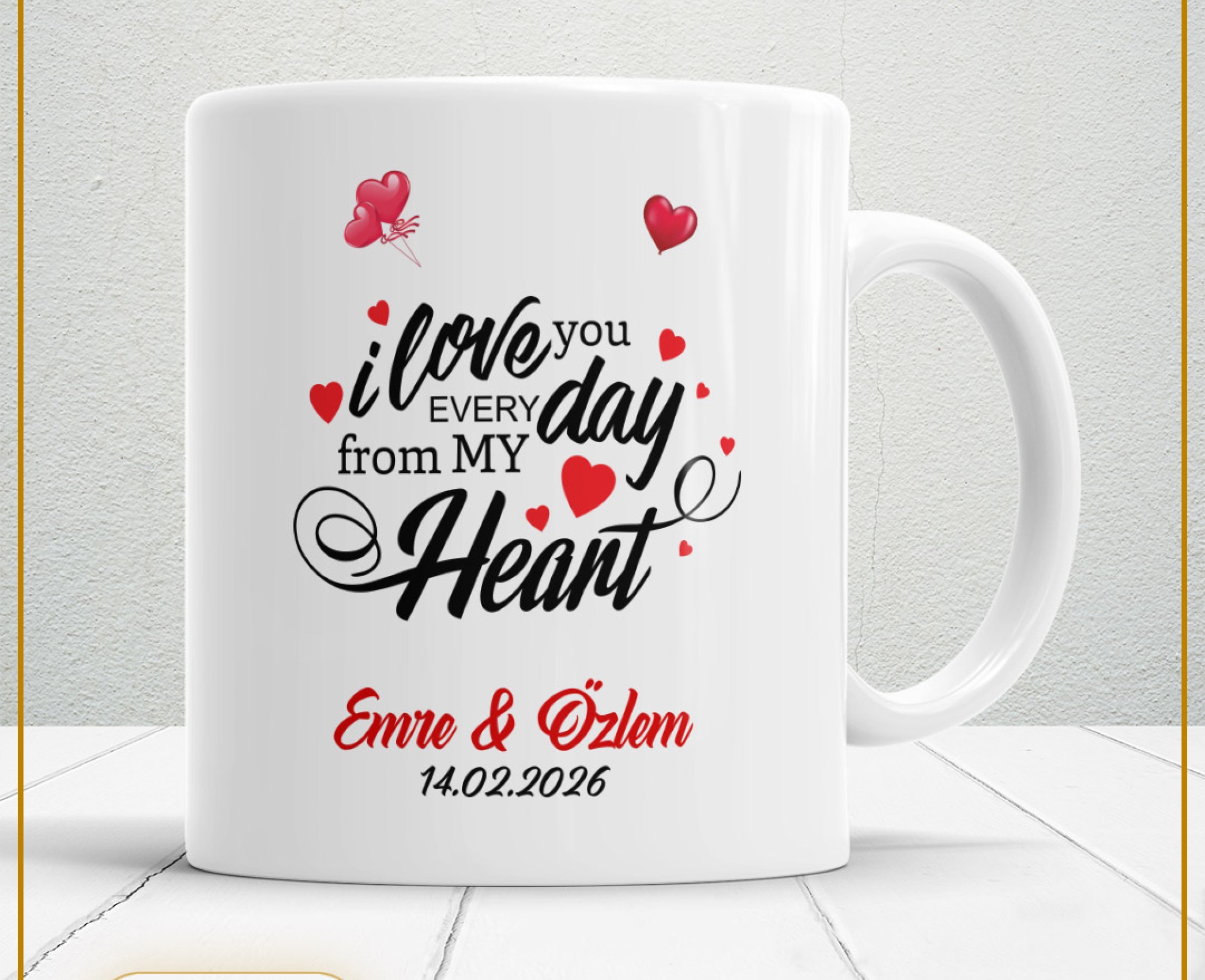 Sevgililer Günü,Sevgiliye Özel,Aşk,Sevgi Porselen Kupa Bardak-9