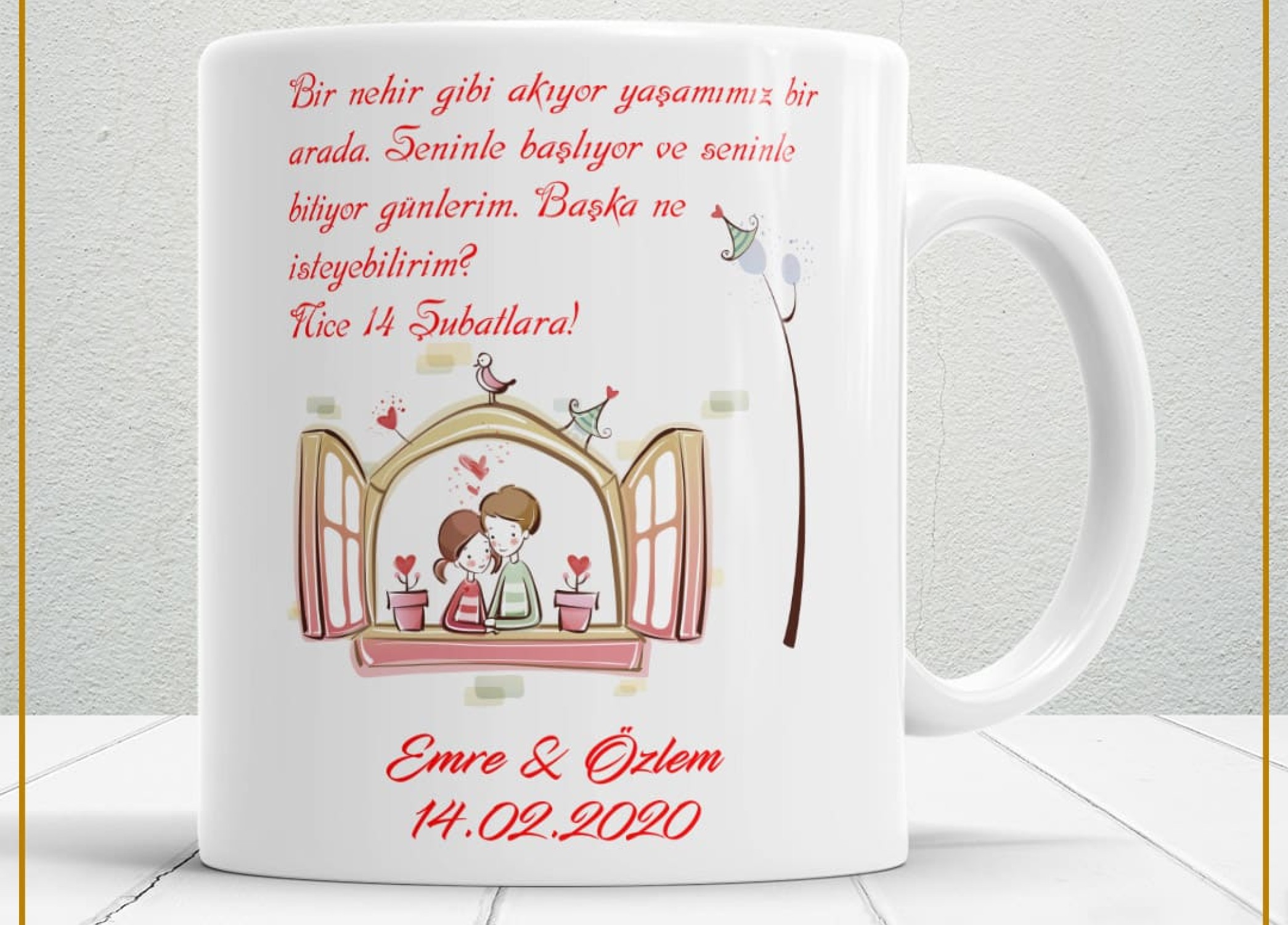 Sevgililer Günü,Sevgiliye Özel,Aşk,Sevgi Porselen Kupa Bardak-11