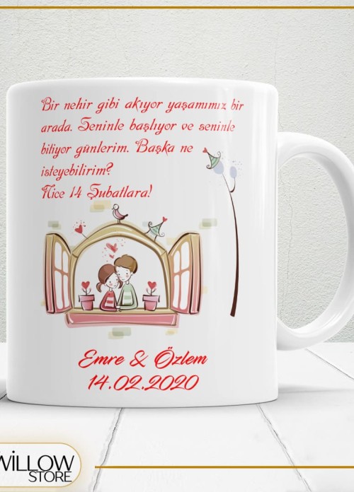 Sevgililer Günü,Sevgiliye Özel,Aşk,Sevgi Porselen Kupa Bardak-11