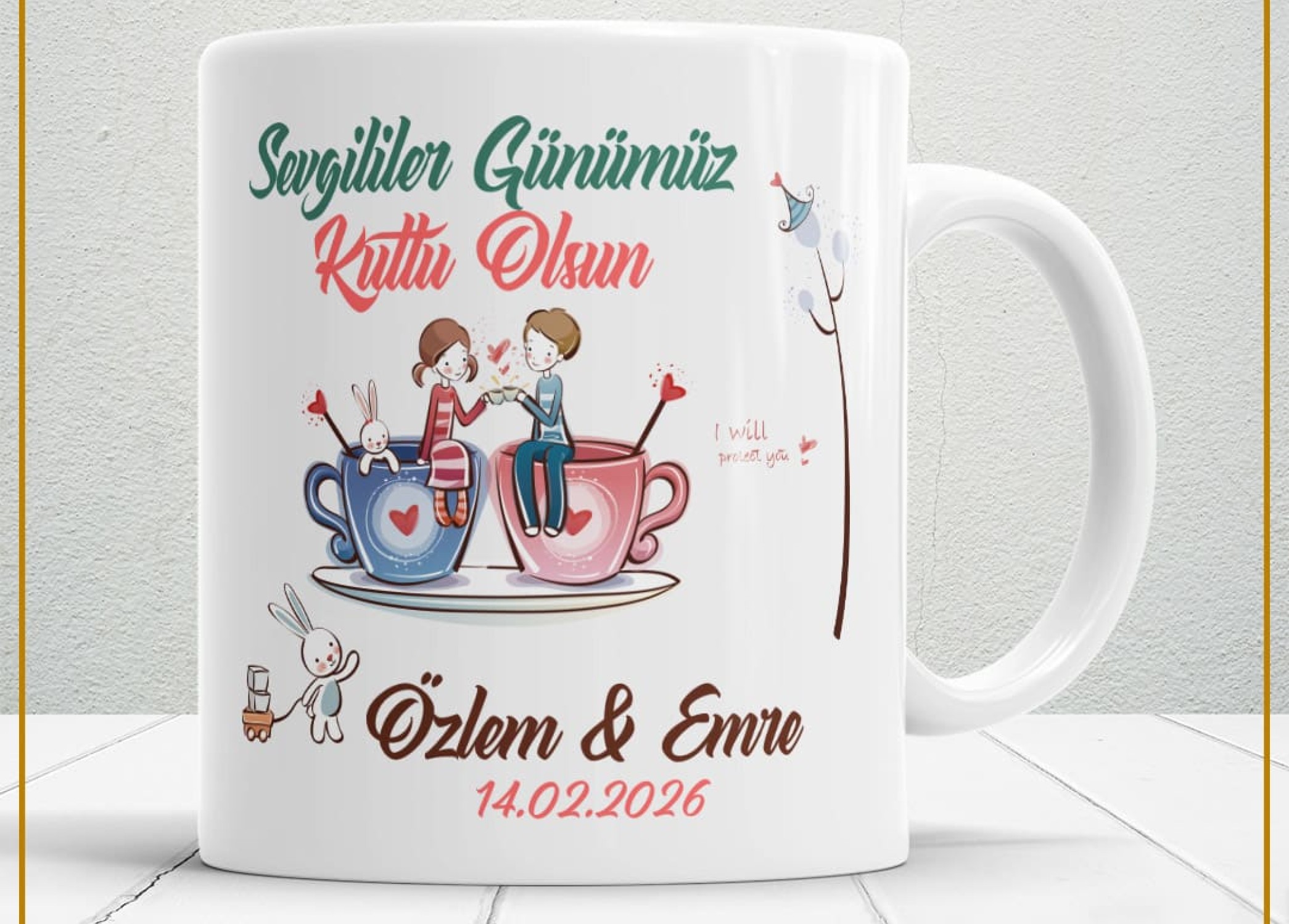 Sevgililer Günü,Sevgiliye Özel,Aşk,Sevgi Porselen Kupa Bardak-12