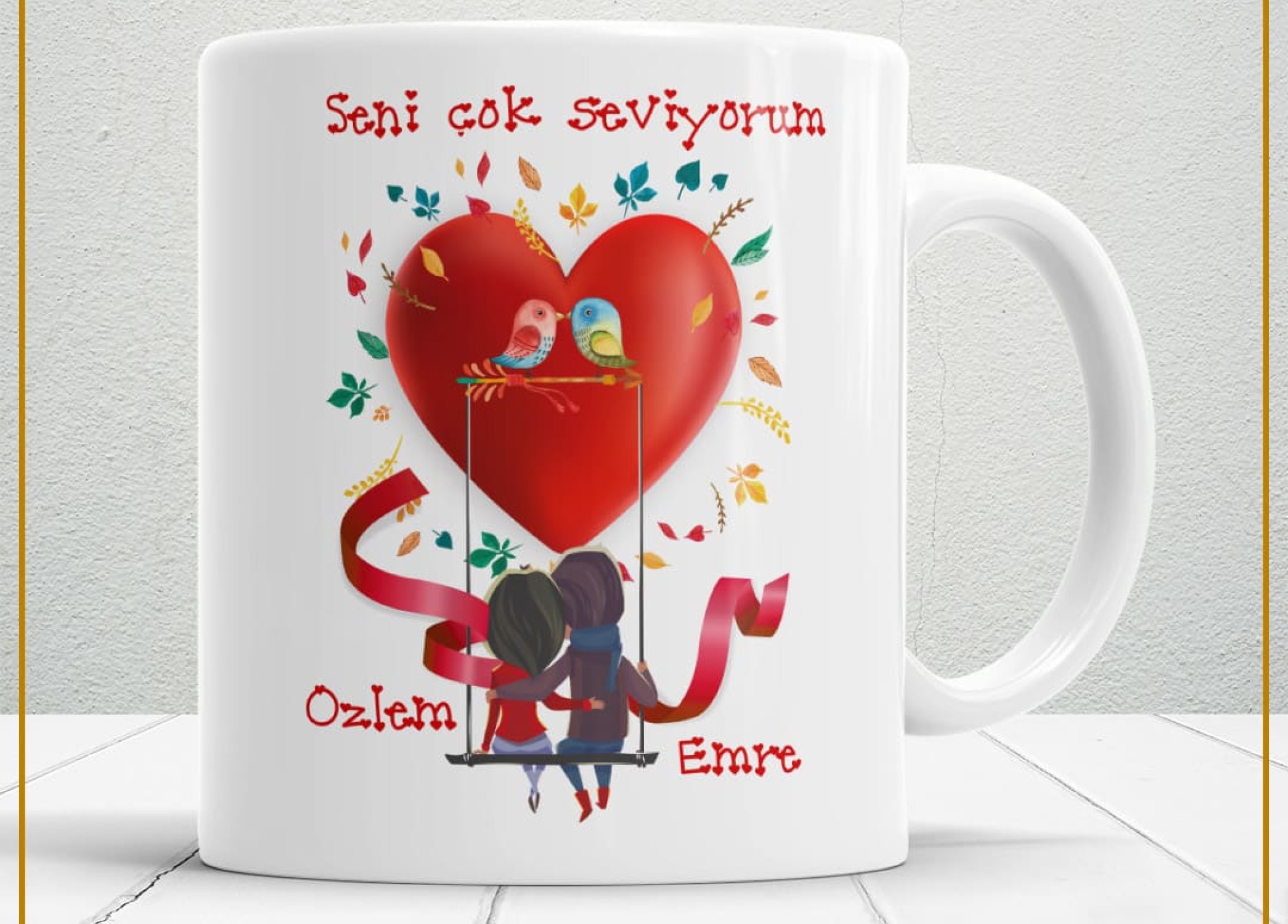 Sevgililer Günü,Sevgiliye Özel,Aşk,Sevgi Porselen Kupa Bardak-19