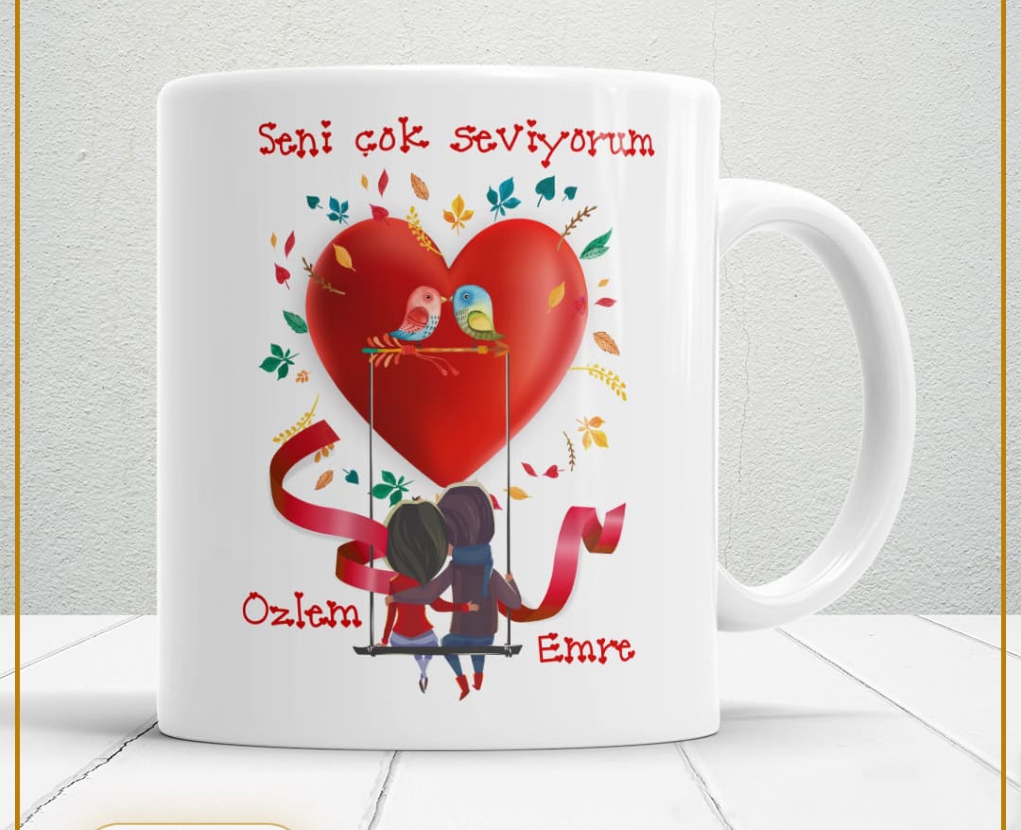 Sevgililer Günü,Sevgiliye Özel,Aşk,Sevgi Porselen Kupa Bardak-19