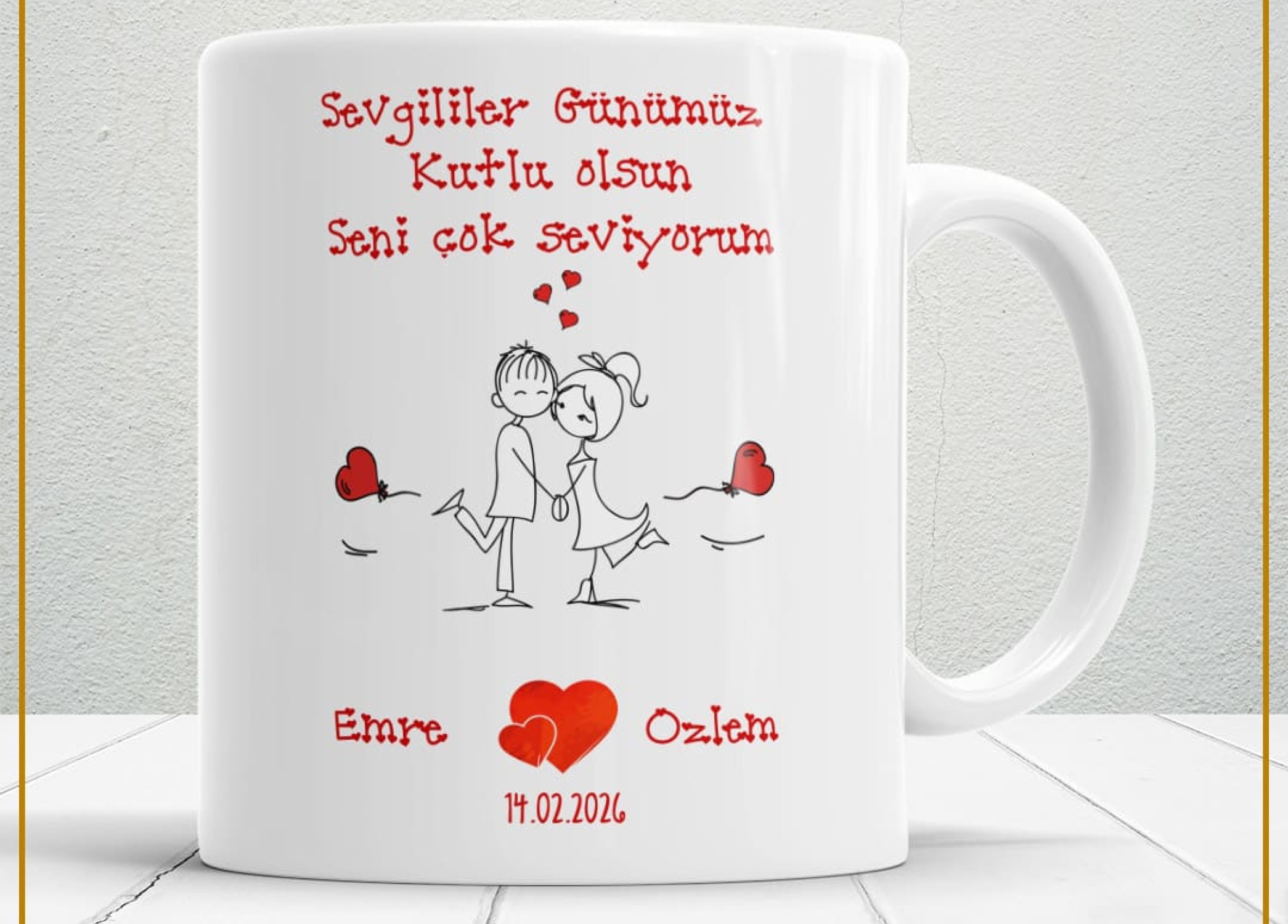 Sevgililer Günü,Sevgiliye Özel,Aşk,Sevgi Porselen Kupa Bardak-30