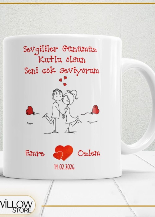 Sevgililer Günü,Sevgiliye Özel,Aşk,Sevgi Porselen Kupa Bardak-30