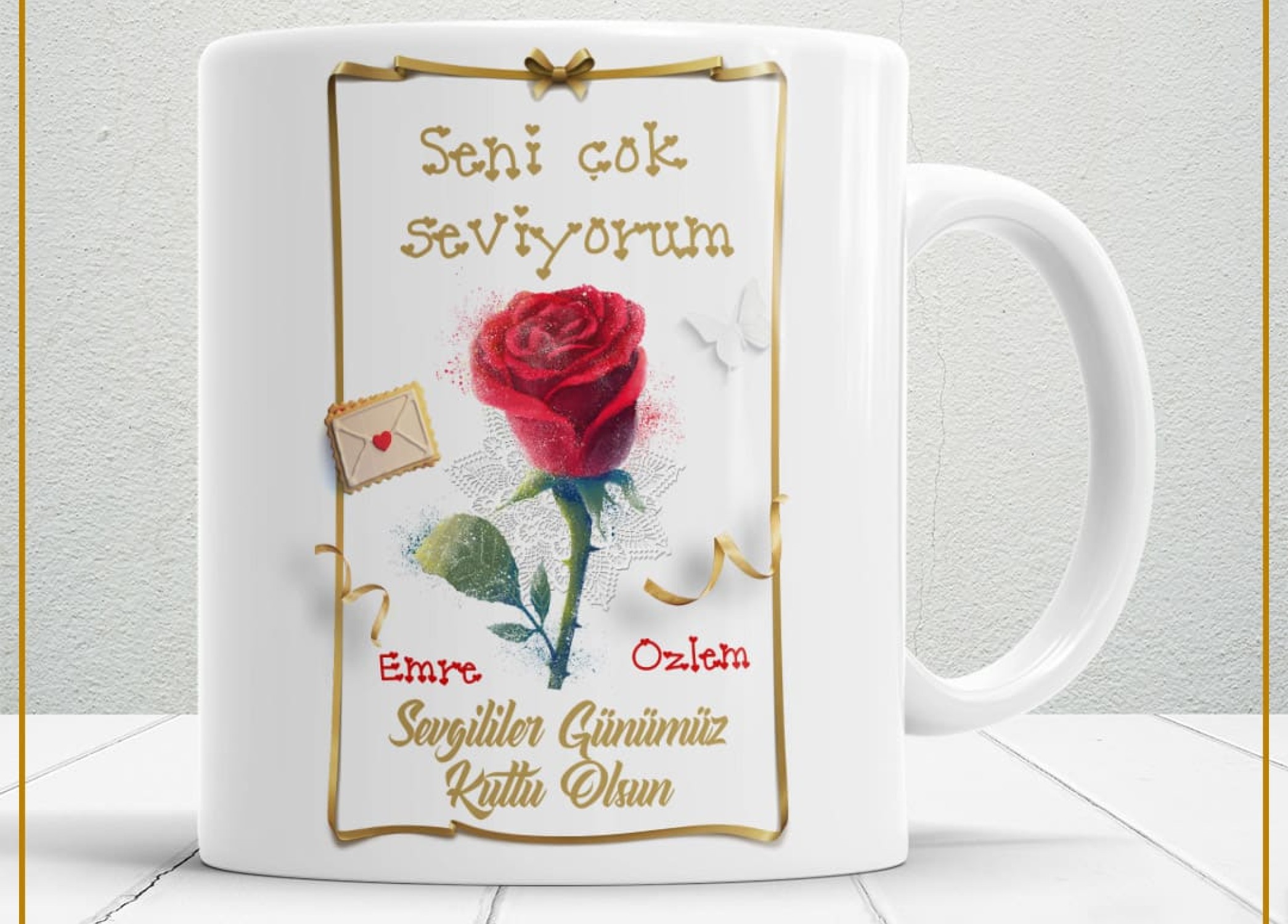 Sevgililer Günü,Sevgiliye Özel,Aşk,Sevgi Porselen Kupa Bardak-32