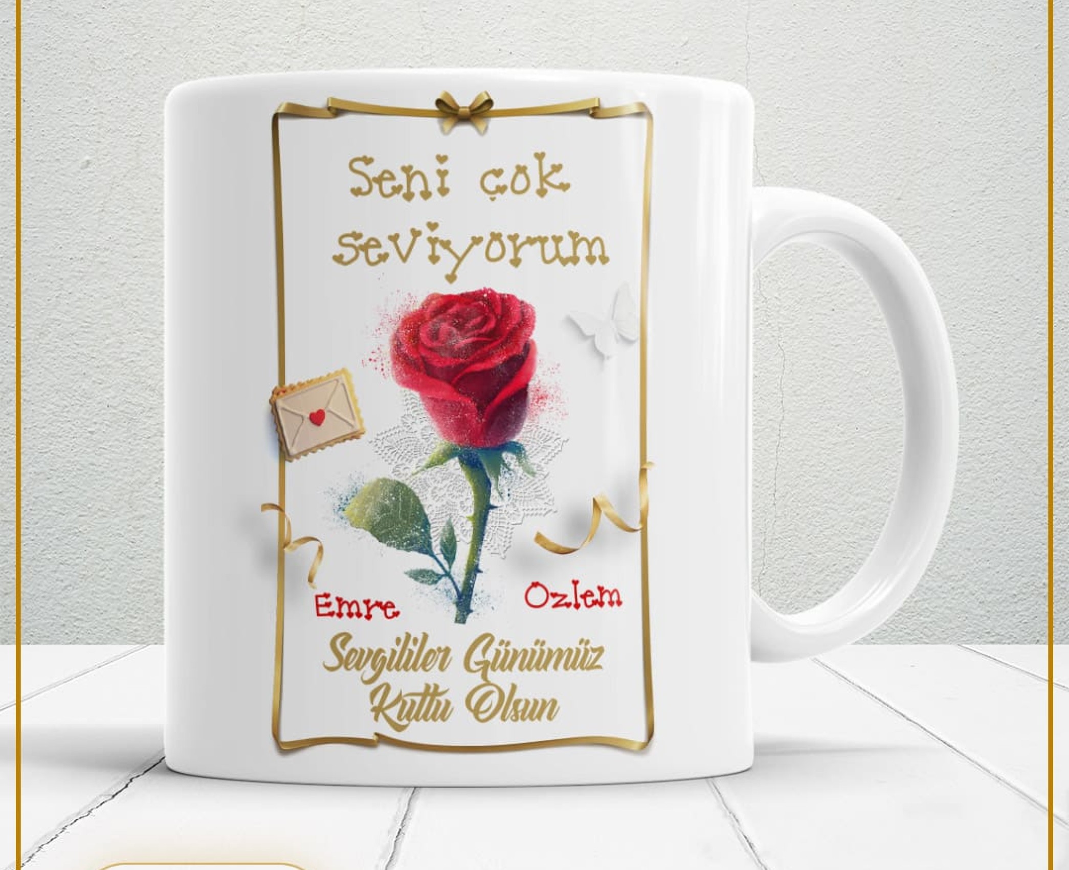 Sevgililer Günü,Sevgiliye Özel,Aşk,Sevgi Porselen Kupa Bardak-32