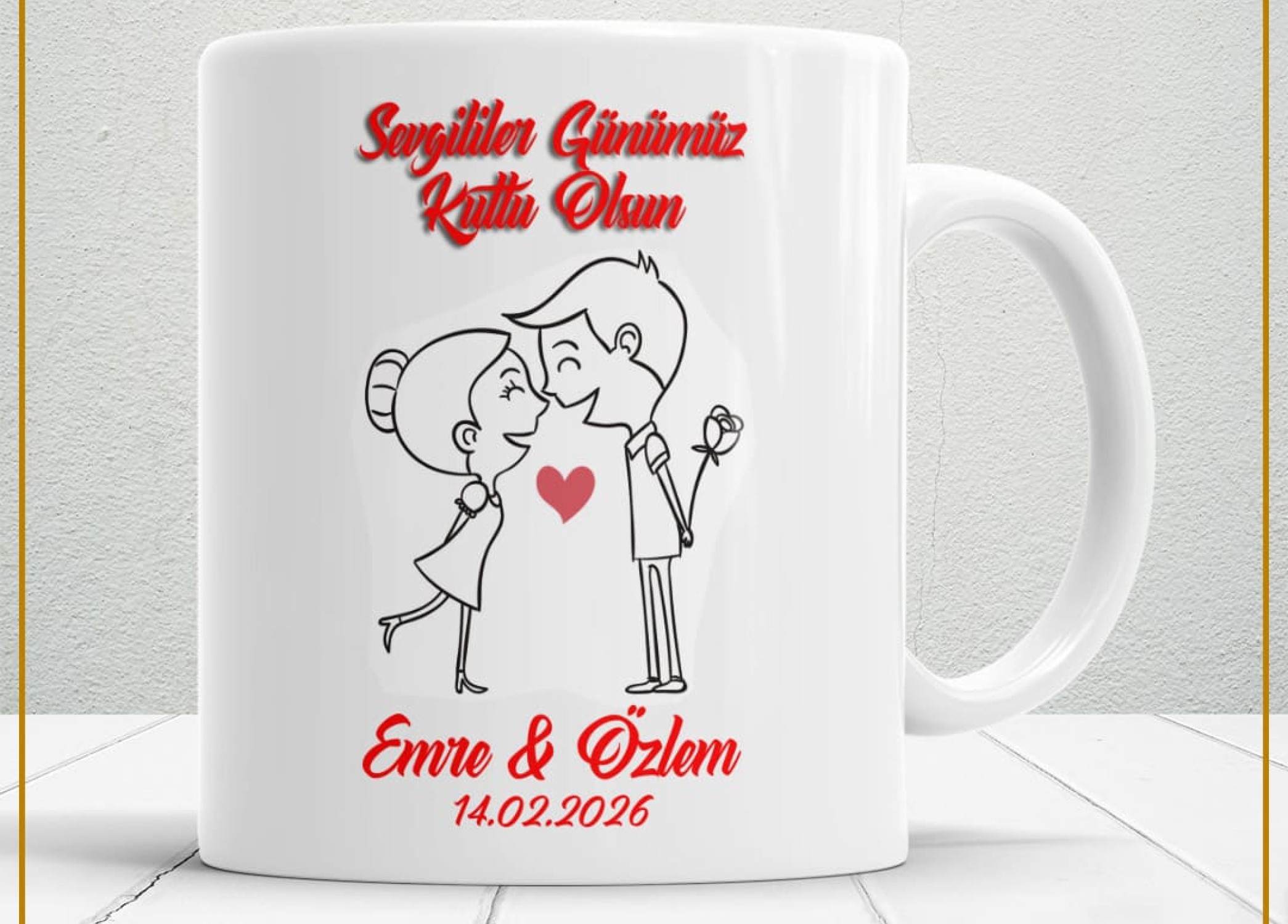 Sevgililer Günü,Sevgiliye Özel,Aşk,Sevgi Porselen Kupa Bardak-37