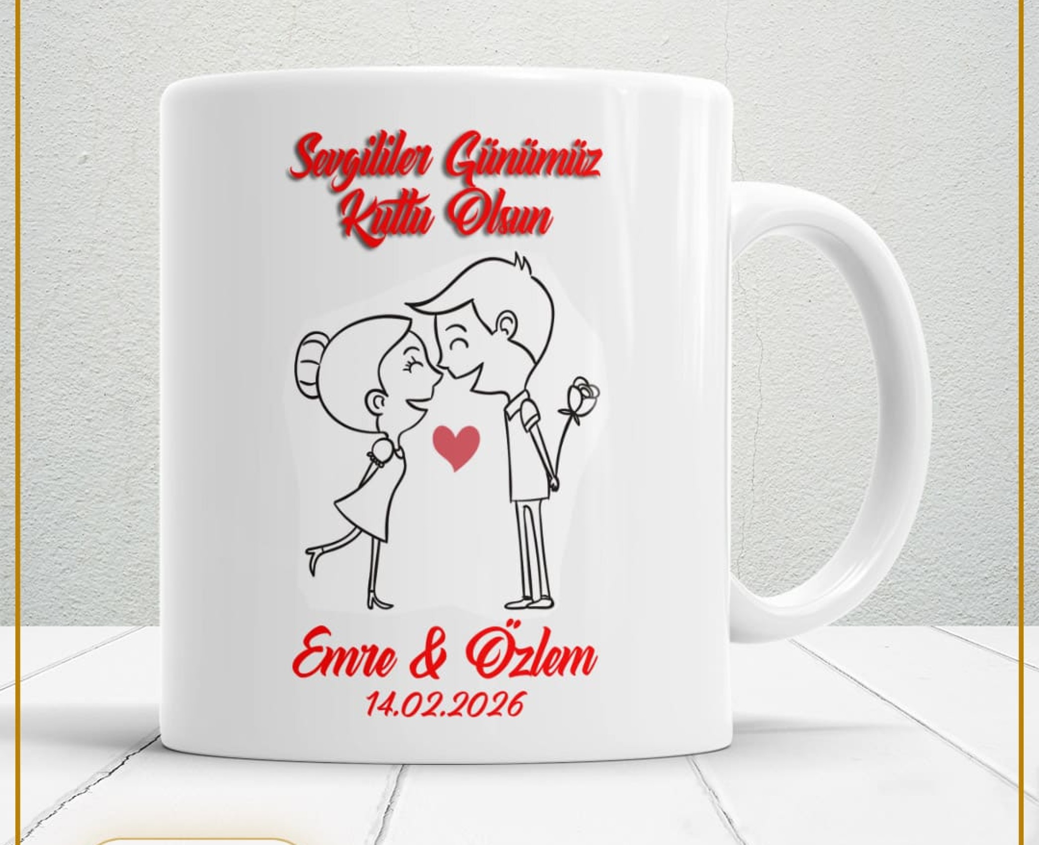 Sevgililer Günü,Sevgiliye Özel,Aşk,Sevgi Porselen Kupa Bardak-37