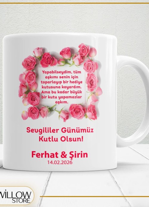 Sevgililer Günü,Sevgiliye Özel,Aşk,Sevgi Porselen Kupa Bardak-39