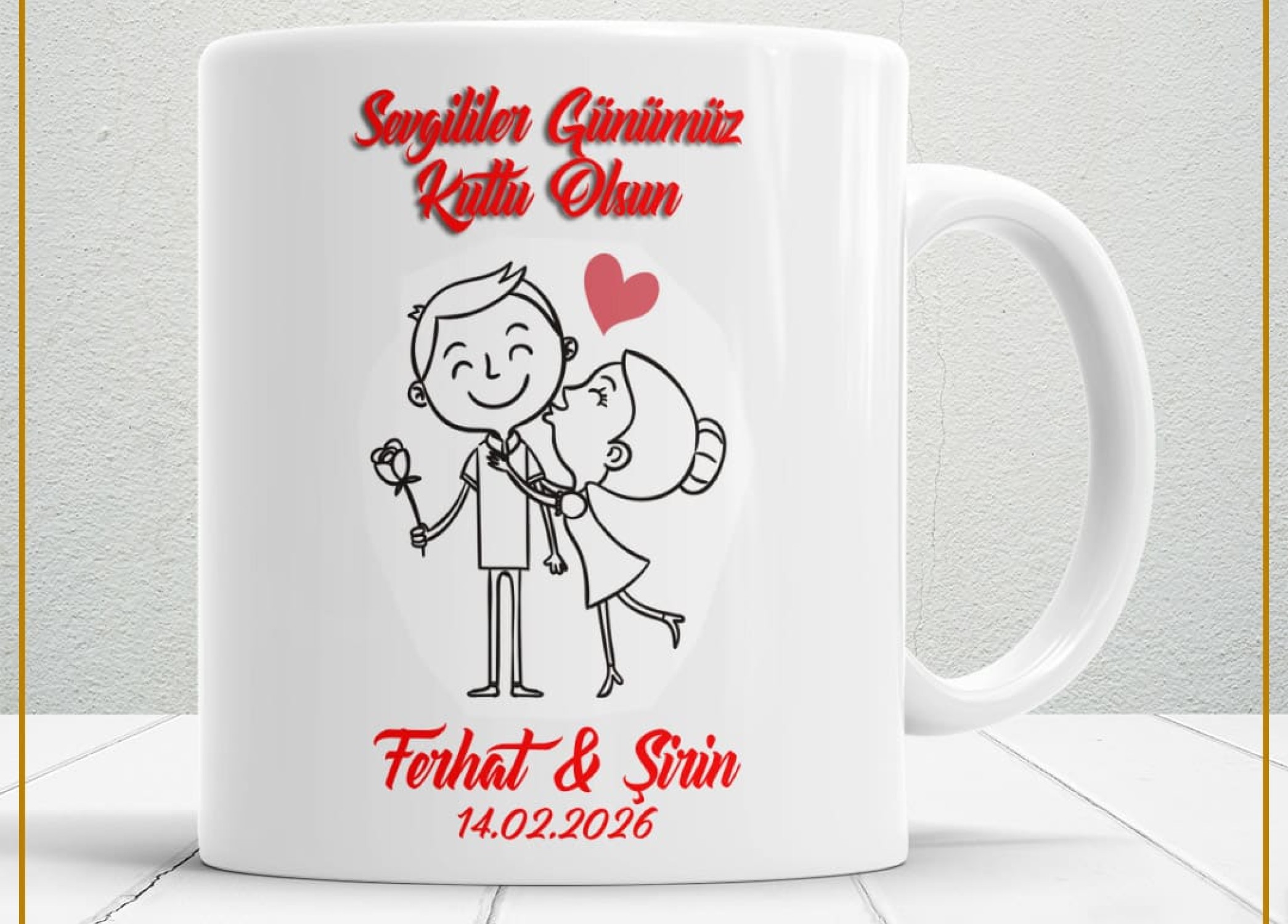 Sevgililer Günü,Sevgiliye Özel,Aşk,Sevgi Porselen Kupa Bardak-40