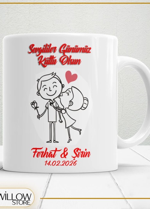 Sevgililer Günü,Sevgiliye Özel,Aşk,Sevgi Porselen Kupa Bardak-40