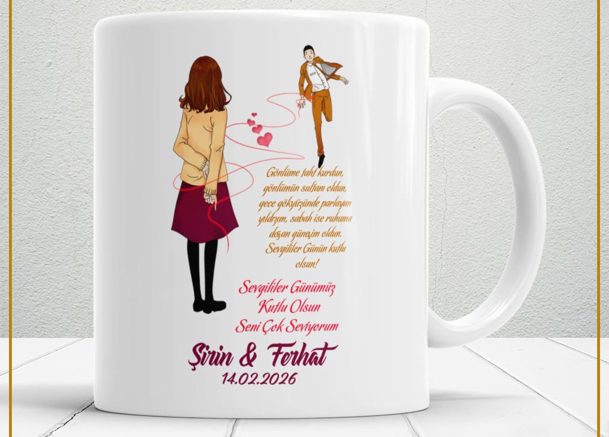 Sevgililer Günü,Sevgiliye Özel,Aşk,Sevgi Porselen Kupa Bardak-41