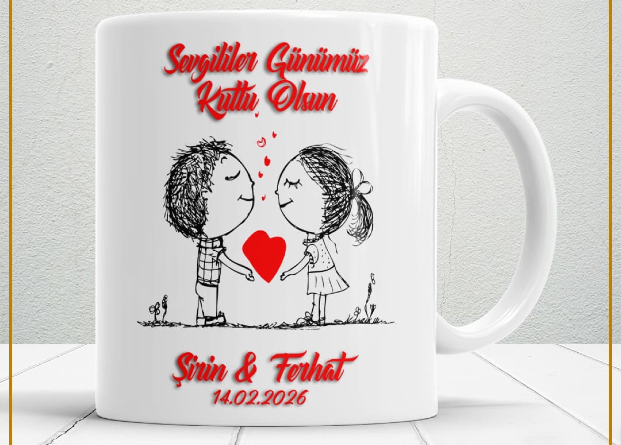 Sevgililer Günü,Sevgiliye Özel,Aşk,Sevgi Porselen Kupa Bardak-42