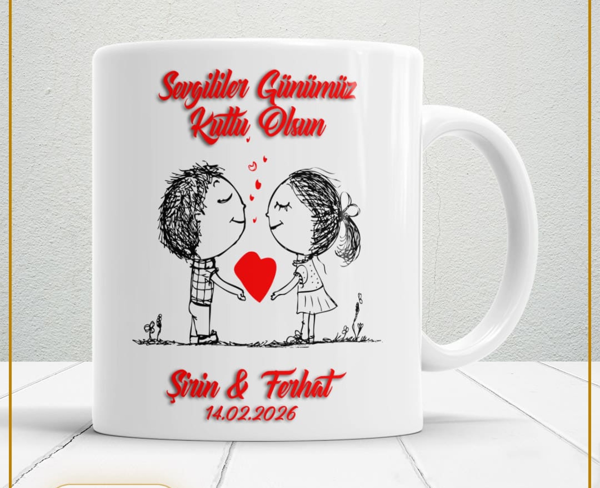 Sevgililer Günü,Sevgiliye Özel,Aşk,Sevgi Porselen Kupa Bardak-42