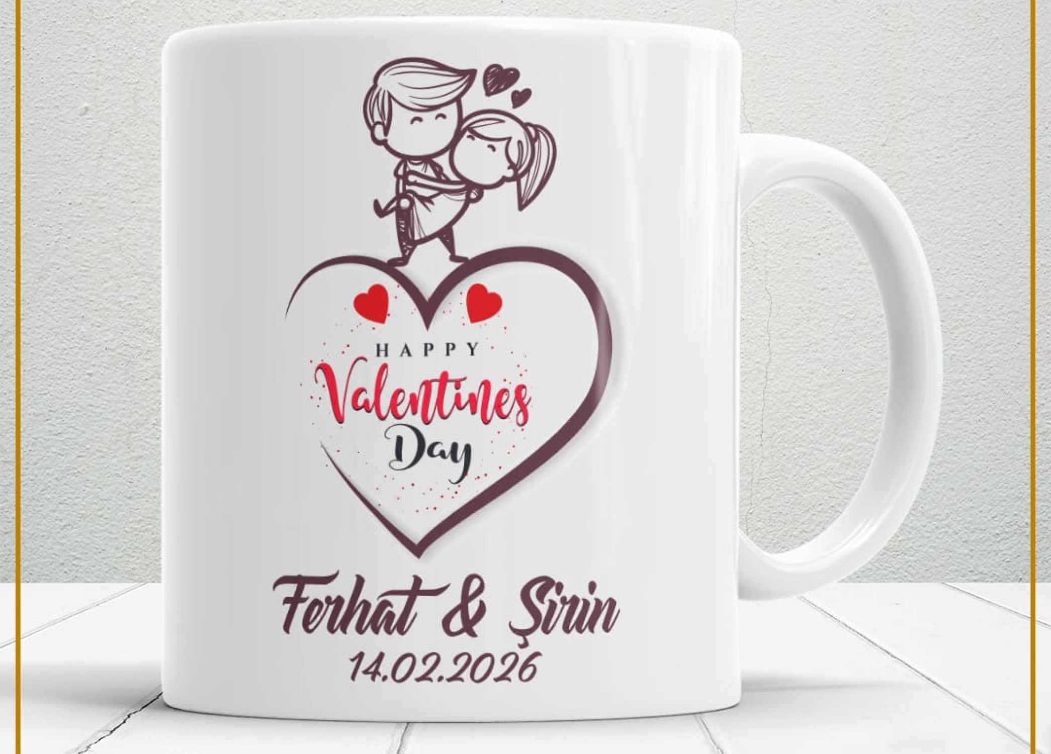 Sevgililer Günü,Sevgiliye Özel,Aşk,Sevgi Porselen Kupa Bardak-43