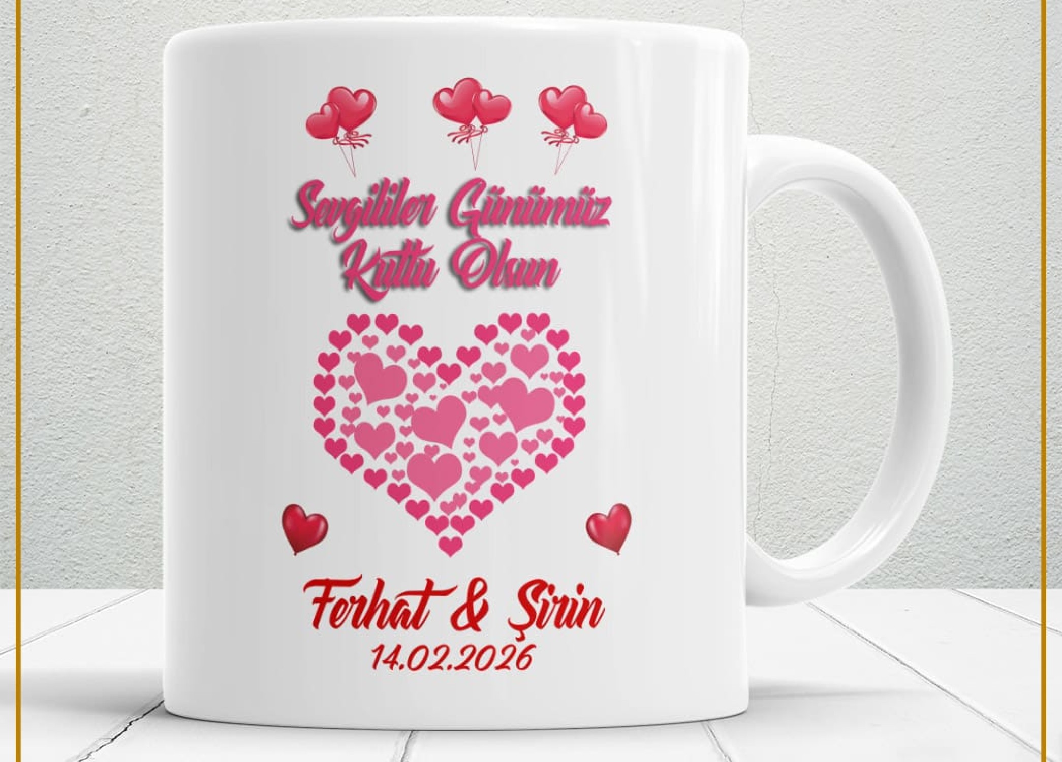 Sevgililer Günü,Sevgiliye Özel,Aşk,Sevgi Porselen Kupa Bardak-45