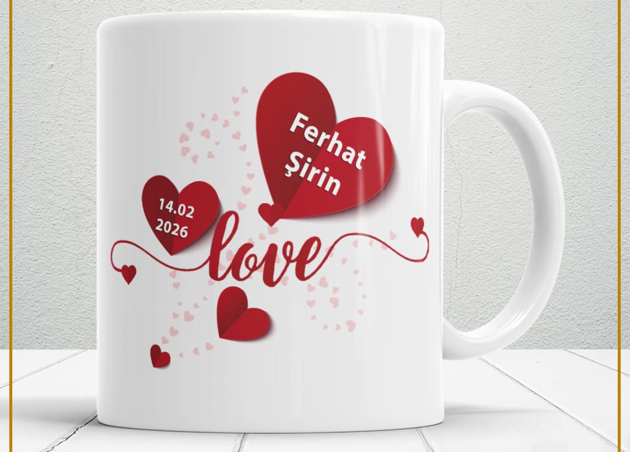 Sevgililer Günü,Sevgiliye Özel,Aşk,Sevgi Porselen Kupa Bardak-48