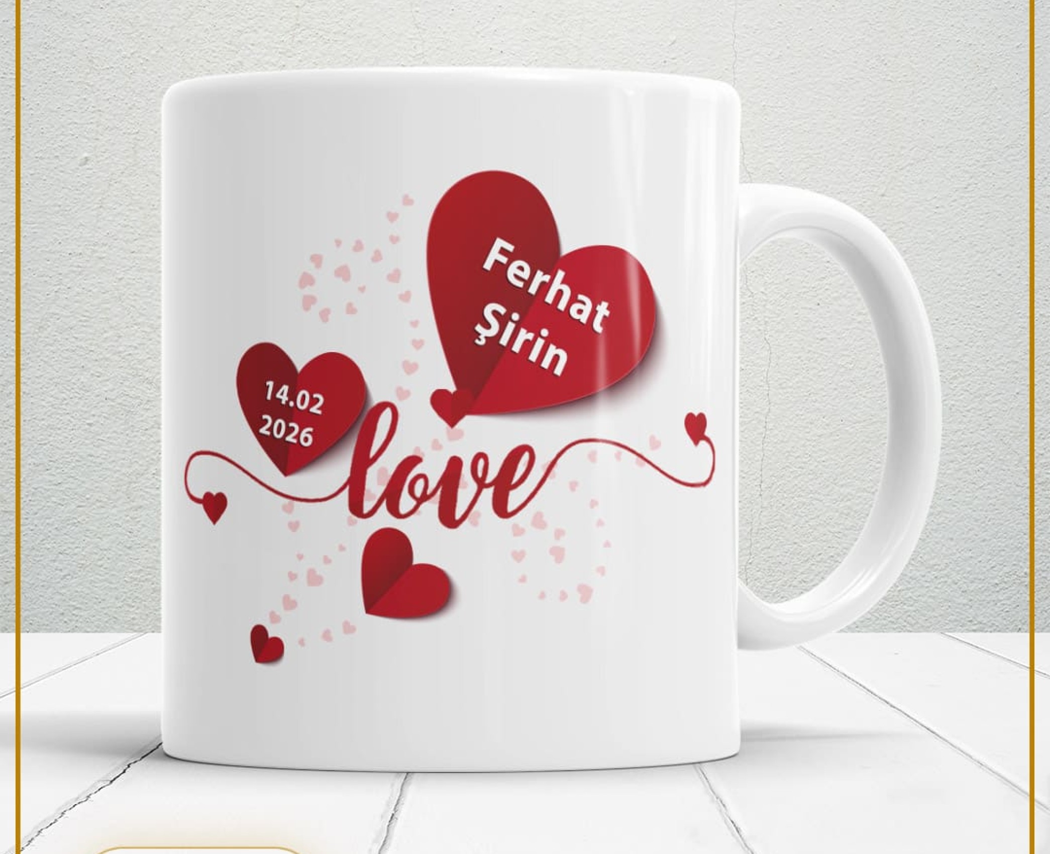 Sevgililer Günü,Sevgiliye Özel,Aşk,Sevgi Porselen Kupa Bardak-48