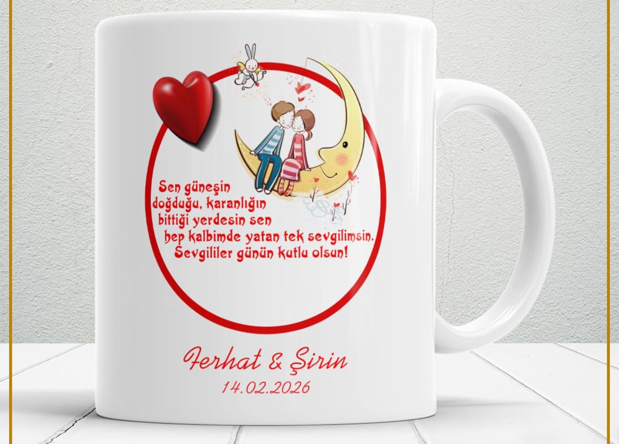 Sevgililer Günü,Sevgiliye Özel,Aşk,Sevgi Porselen Kupa Bardak-50