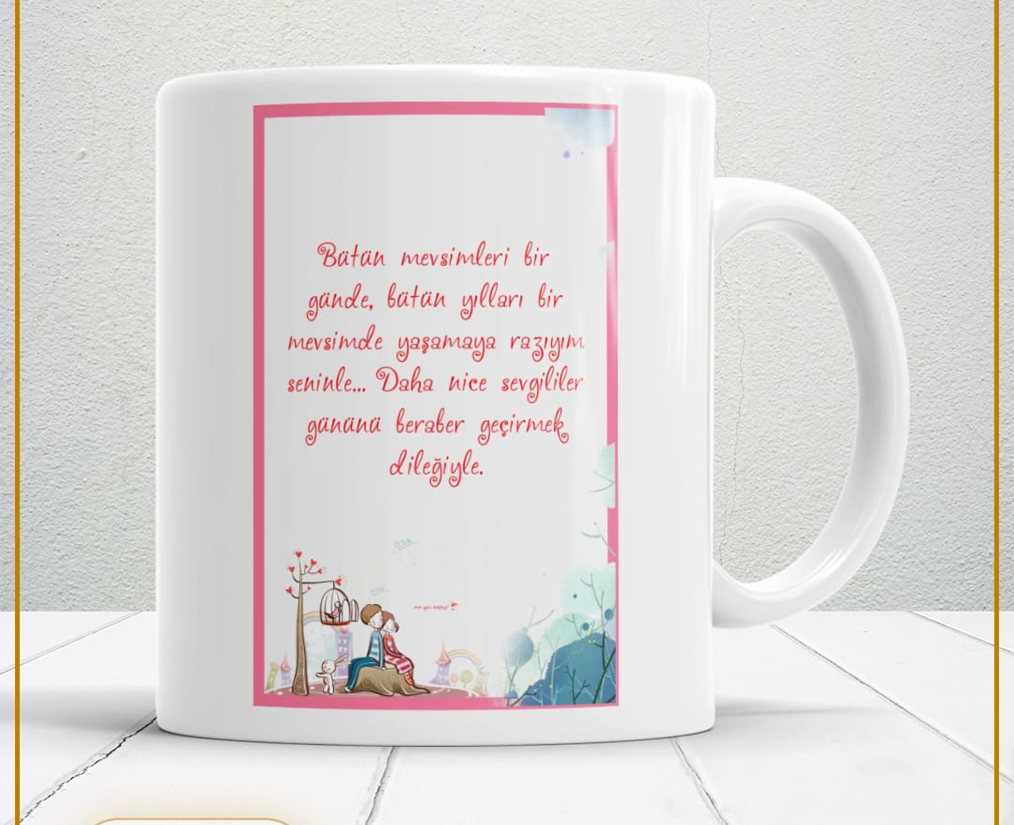 Sevgililer Günü,Sevgiliye Özel,Aşk,Sevgi Porselen Kupa Bardak-51