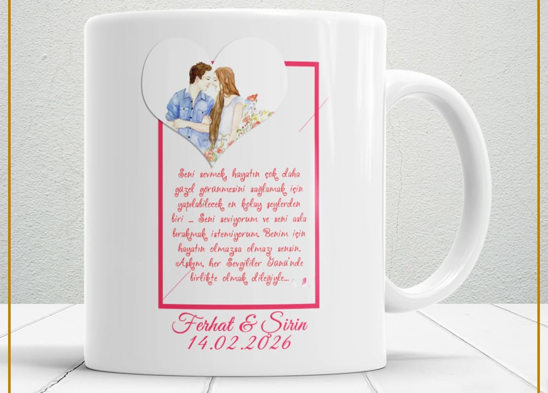 Sevgililer Günü,Sevgiliye Özel,Aşk,Sevgi Porselen Kupa Bardak-52