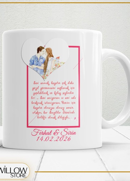 Sevgililer Günü,Sevgiliye Özel,Aşk,Sevgi Porselen Kupa Bardak-52