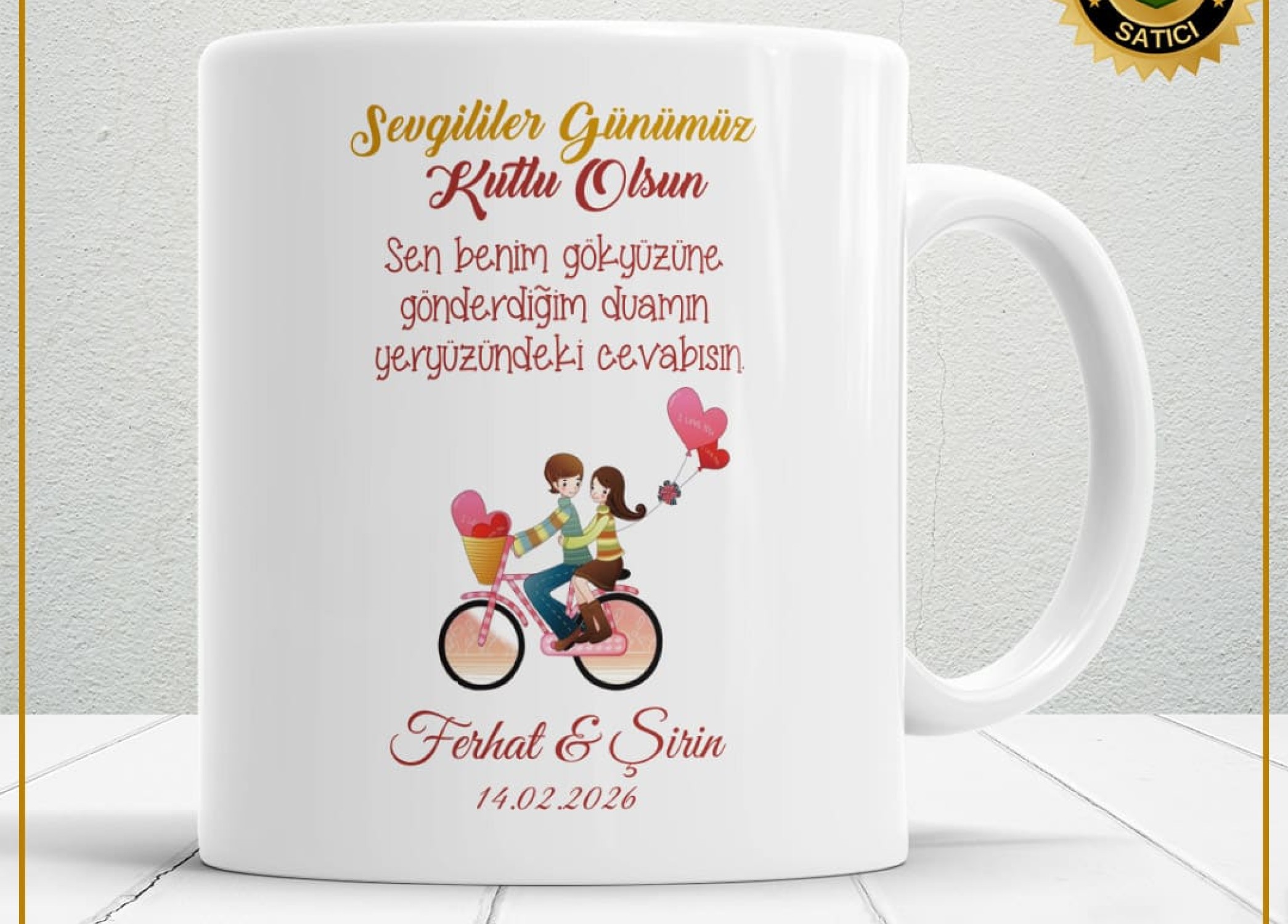 Sevgililer Günü,Sevgiliye Özel,Aşk,Sevgi Porselen Kupa Bardak-54