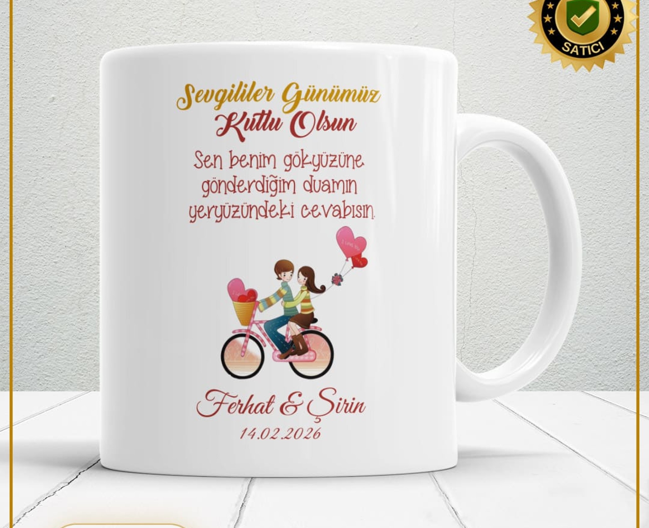 Sevgililer Günü,Sevgiliye Özel,Aşk,Sevgi Porselen Kupa Bardak-54