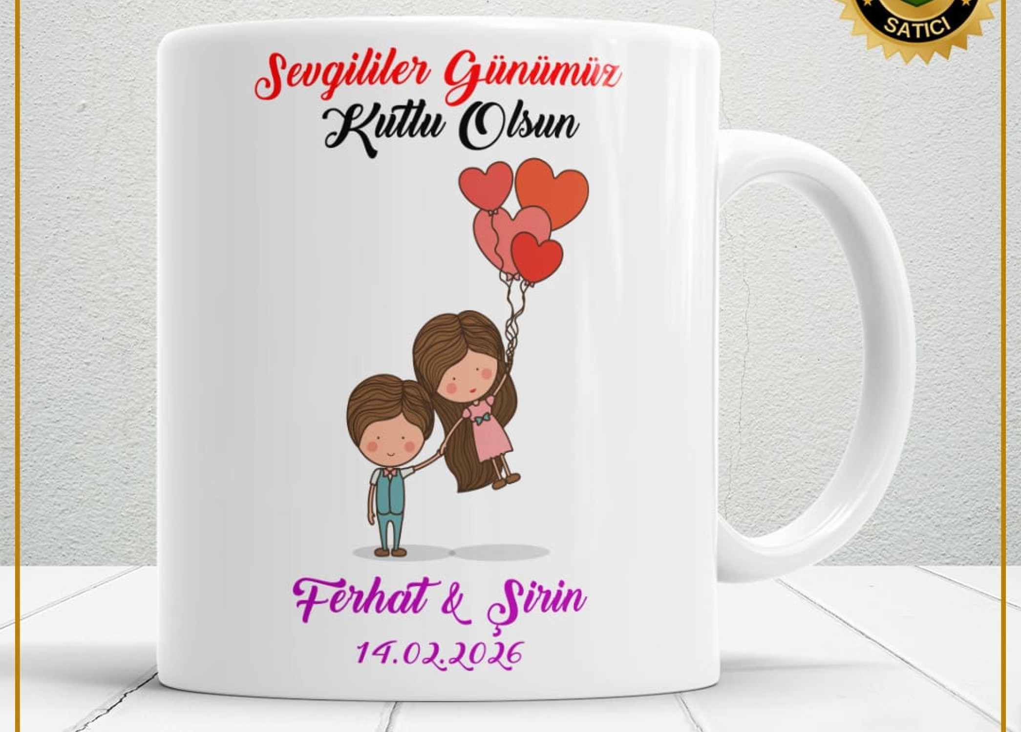 Sevgililer Günü,Sevgiliye Özel,Aşk,Sevgi Porselen Kupa Bardak-56