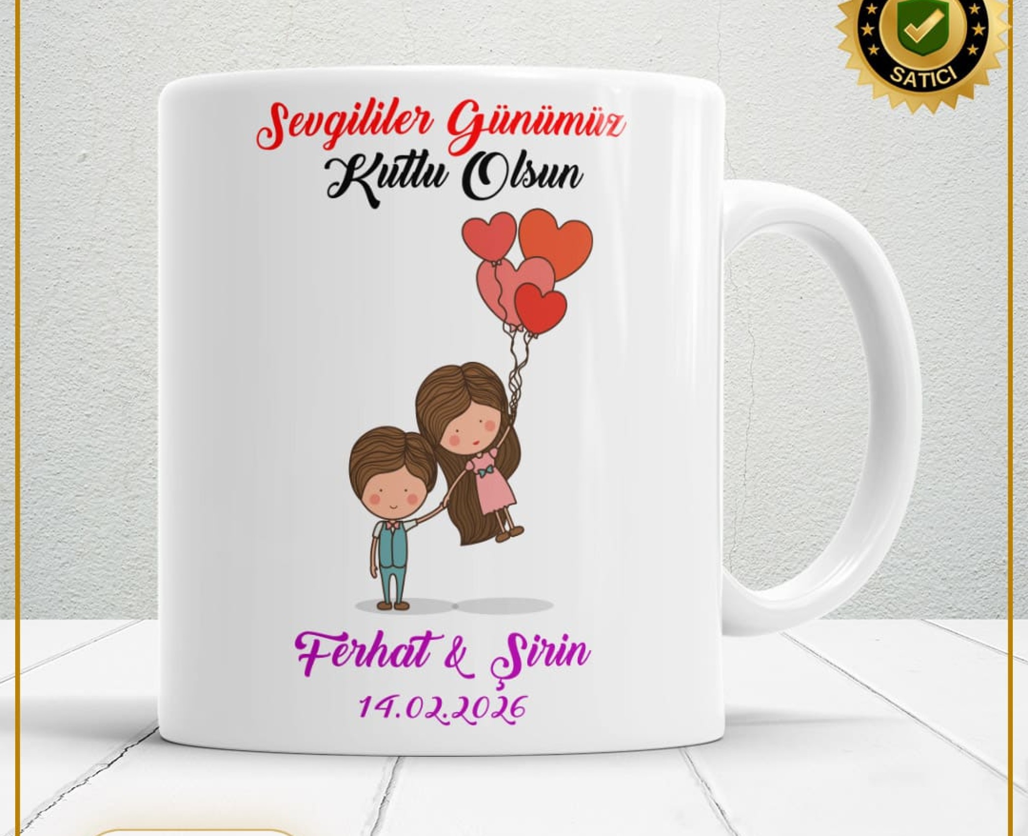 Sevgililer Günü,Sevgiliye Özel,Aşk,Sevgi Porselen Kupa Bardak-56
