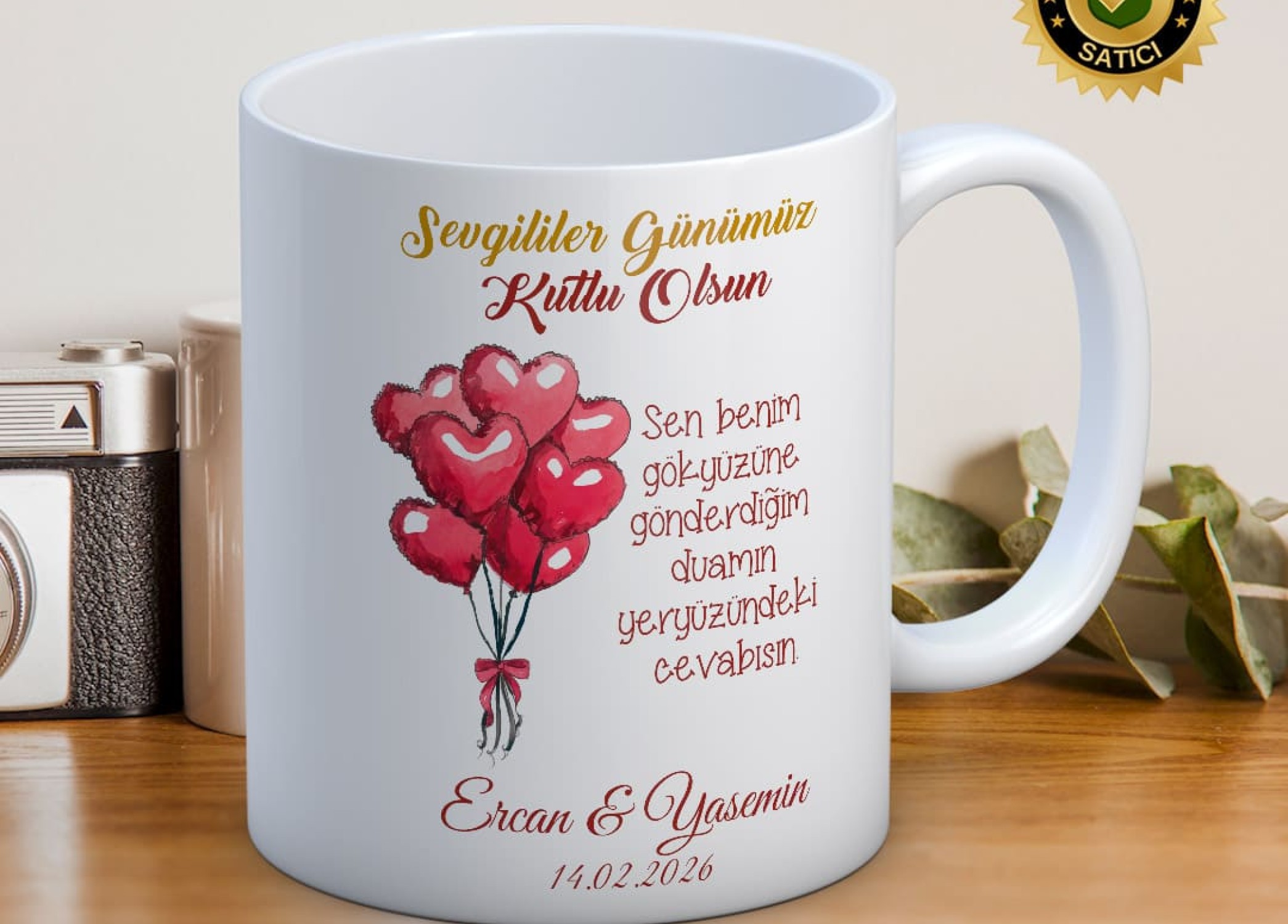 Sevgililer Günü,Sevgiliye Özel,Aşk,Sevgi Porselen Kupa Bardak-60