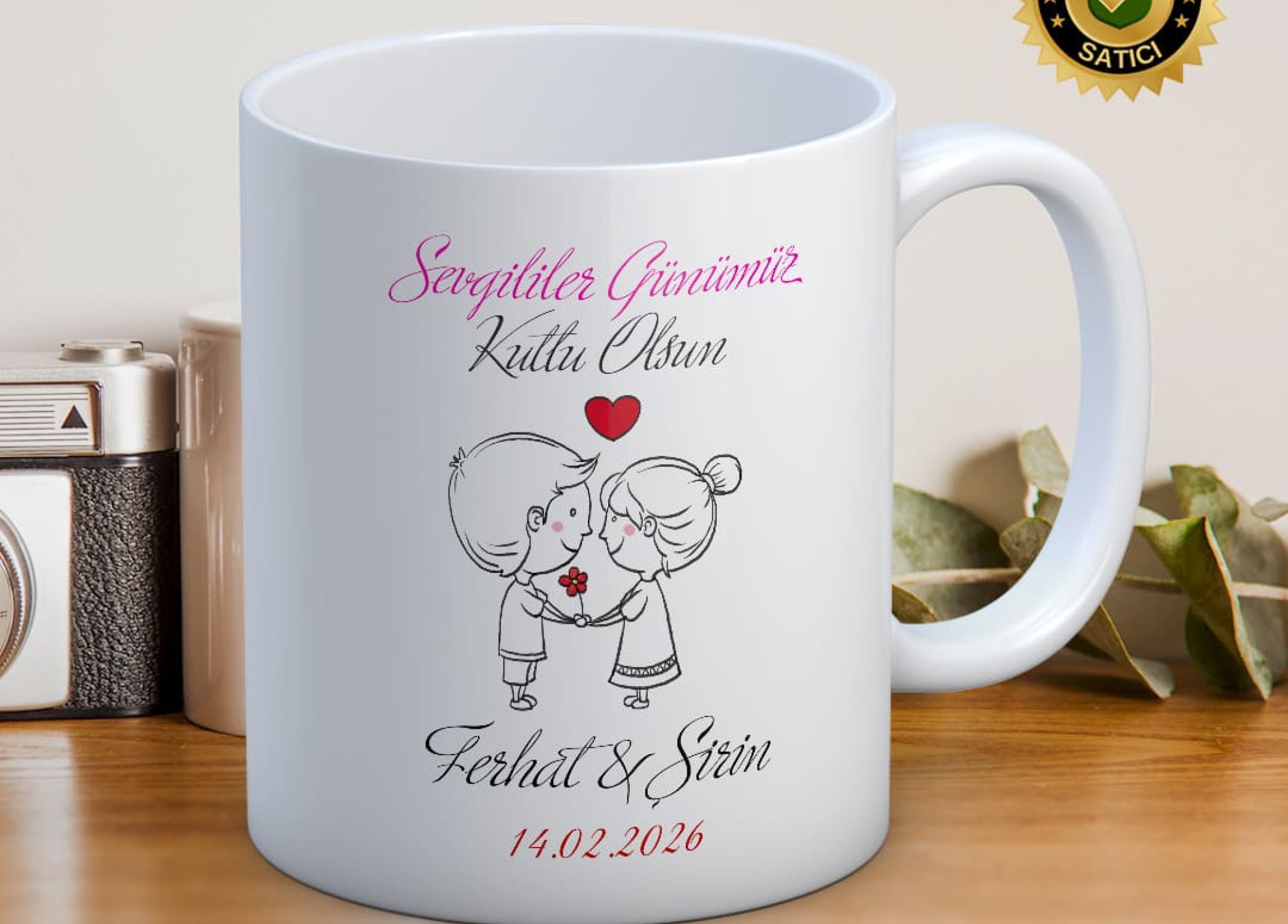 Sevgililer Günü,Sevgiliye Özel,Aşk,Sevgi Porselen Kupa Bardak-61