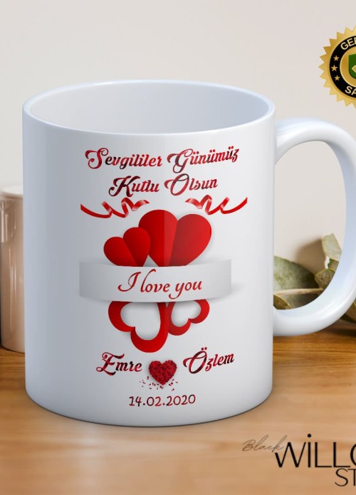 Sevgililer Günü,Sevgiliye Özel,Aşk,Sevgi Porselen Kupa Bardak-66