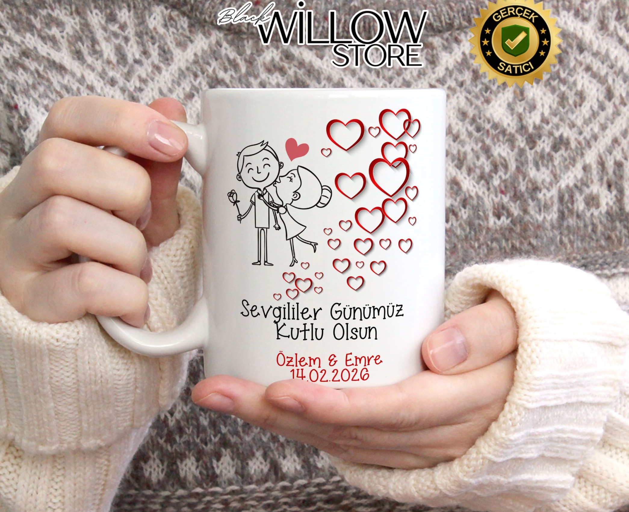 Sevgililer Günü,Sevgiliye Özel,Aşk,Sevgi Porselen Kupa Bardak-84