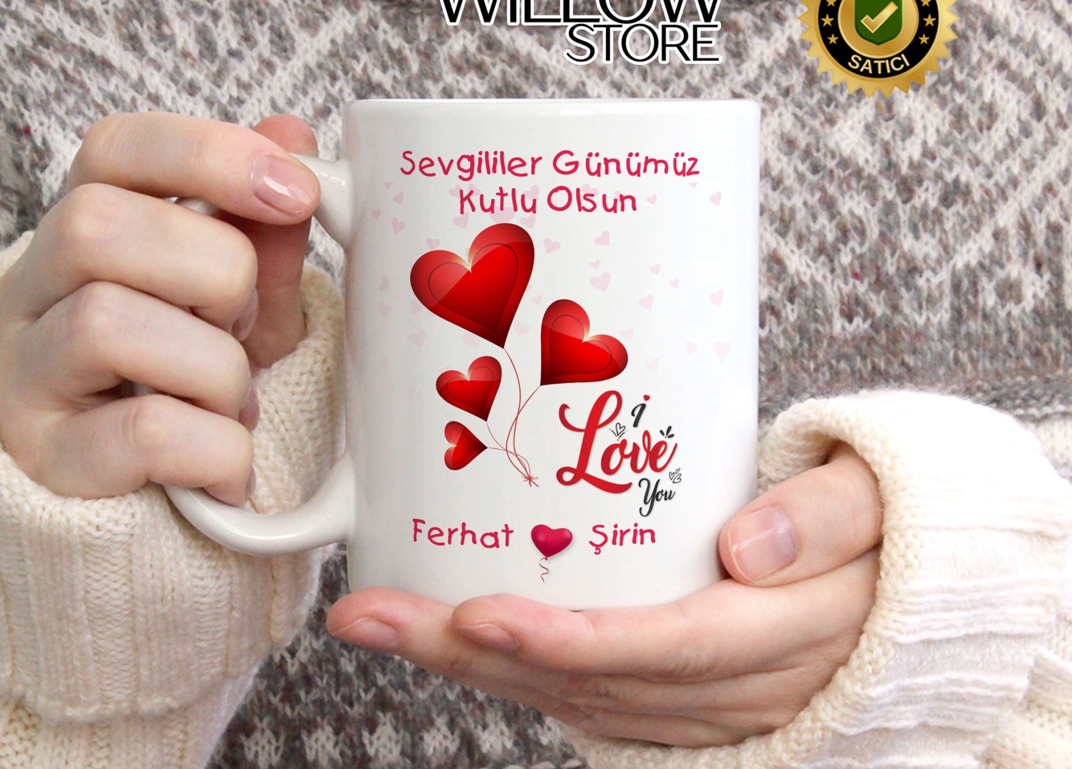 Sevgililer Günü,Sevgiliye Özel,Aşk,Sevgi Porselen Kupa Bardak-85