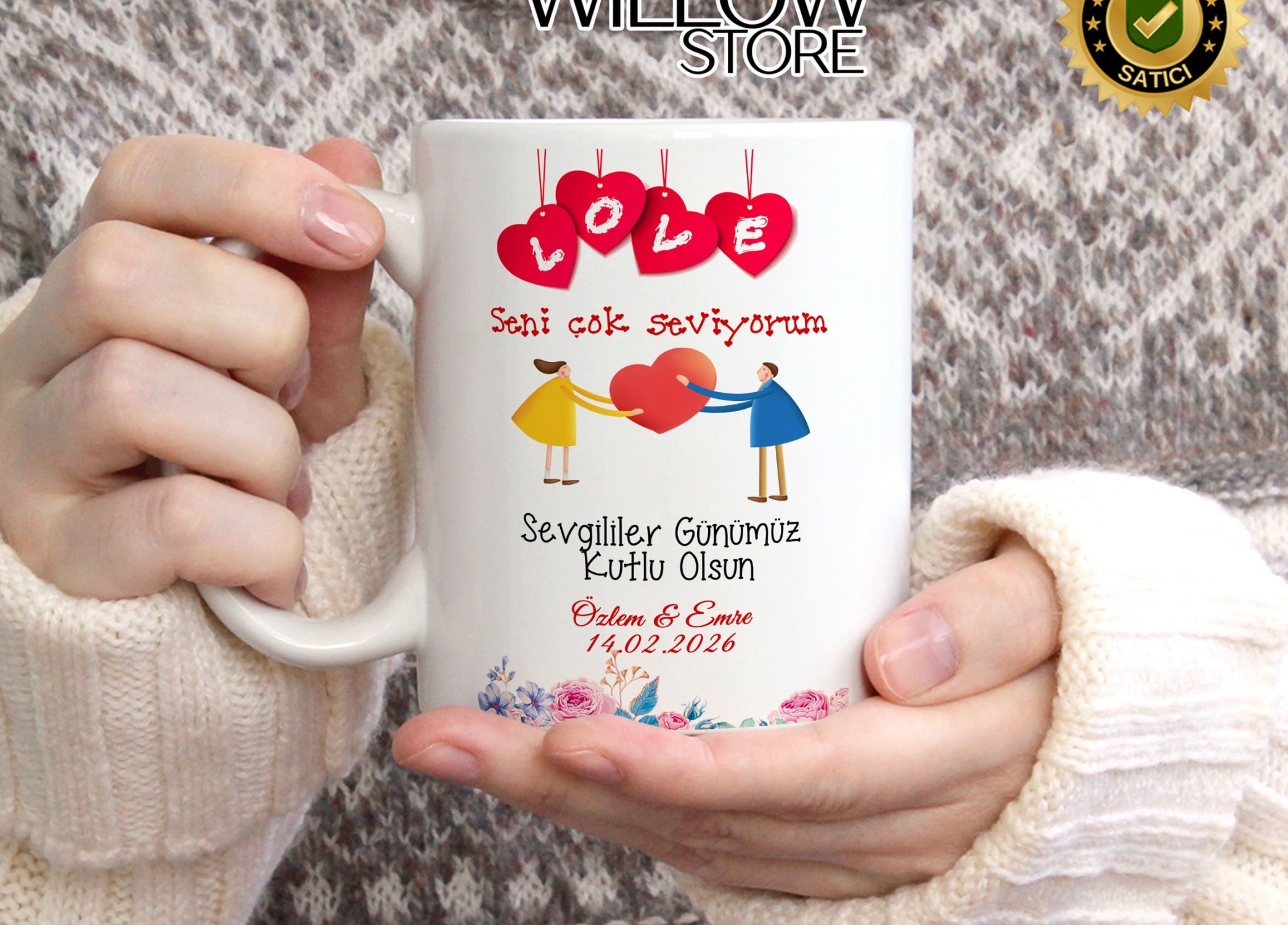 Sevgililer Günü,Sevgiliye Özel,Aşk,Sevgi Porselen Kupa Bardak-87