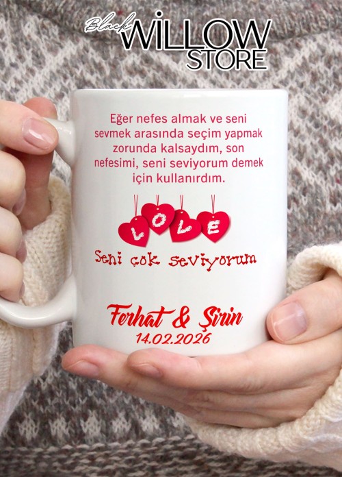 Sevgililer Günü,Sevgiliye Özel,Aşk,Sevgi Porselen Kupa Bardak-90