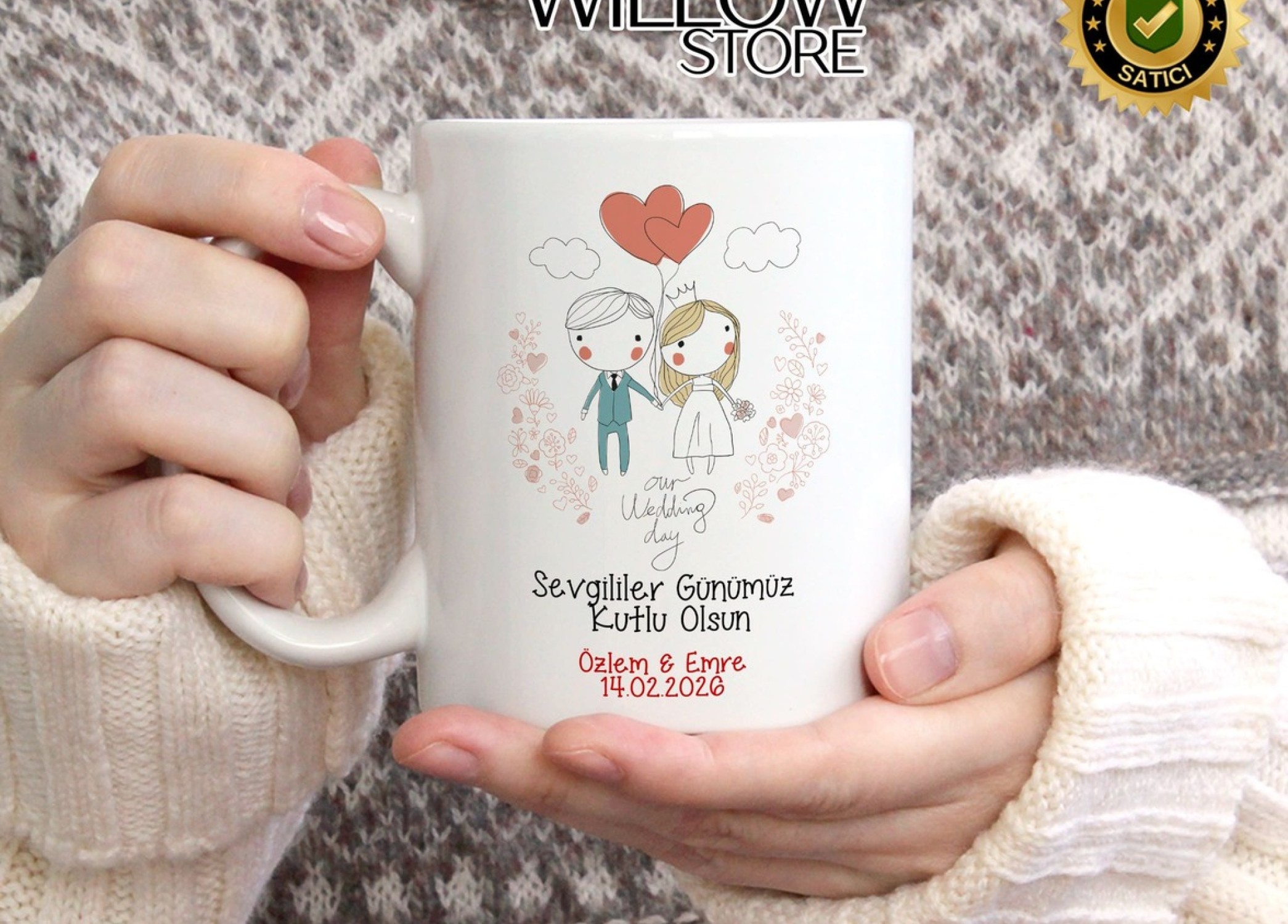 Sevgililer Günü,Sevgiliye Özel,Aşk,Sevgi Porselen Kupa Bardak-91