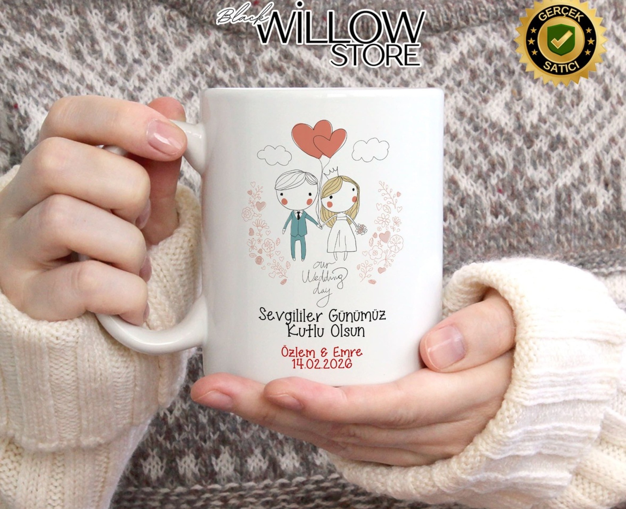 Sevgililer Günü,Sevgiliye Özel,Aşk,Sevgi Porselen Kupa Bardak-91