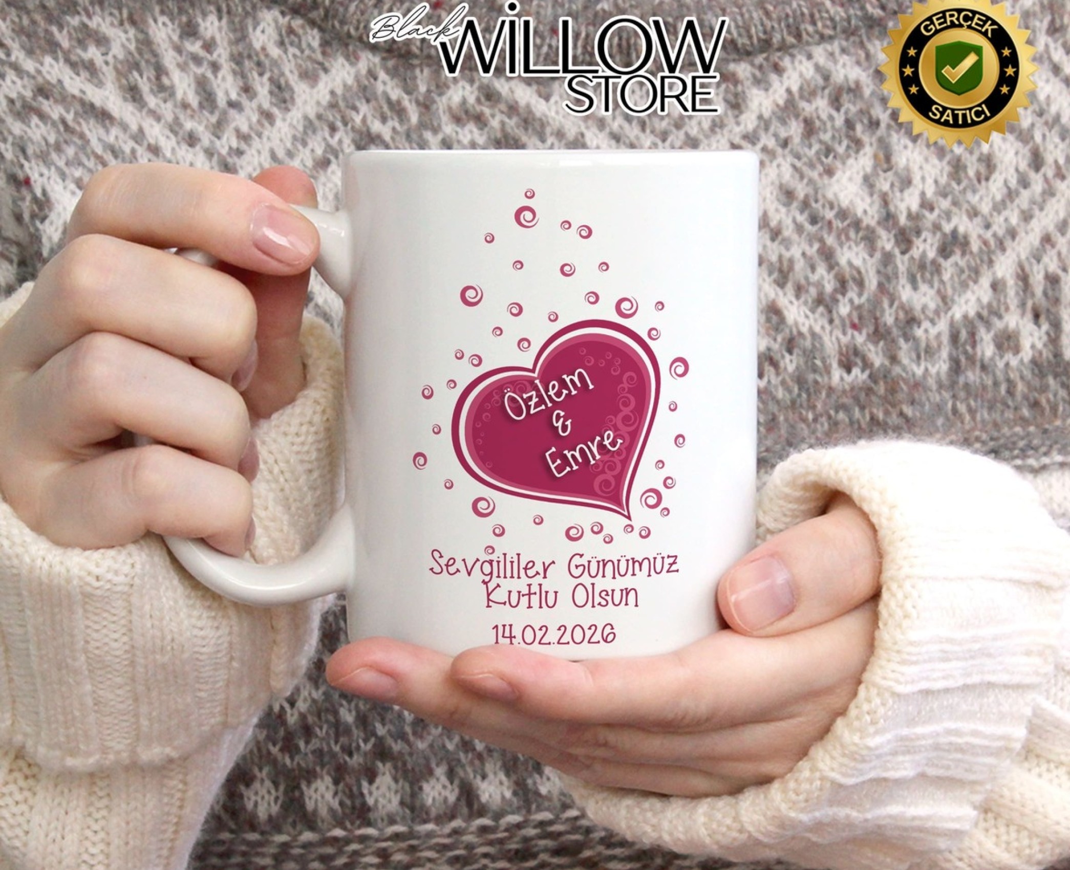 Sevgililer Günü,Sevgiliye Özel,Aşk,Sevgi Porselen Kupa Bardak-93