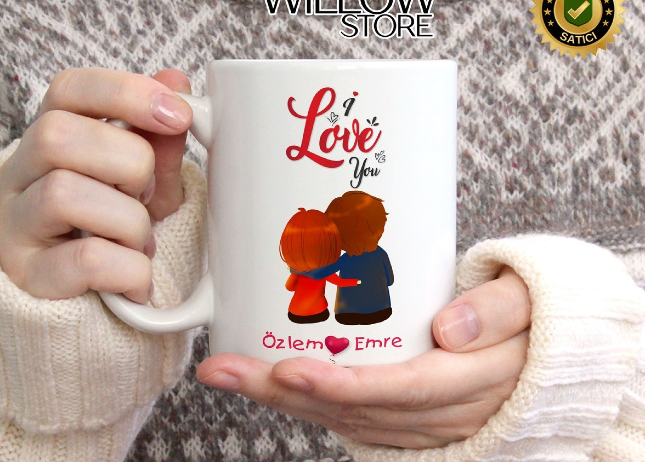 Sevgililer Günü,Sevgiliye Özel,Aşk,Sevgi Porselen Kupa Bardak-94