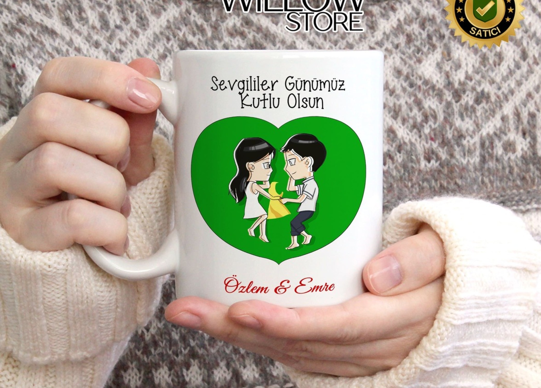 Sevgililer Günü,Sevgiliye Özel,Aşk,Sevgi Porselen Kupa Bardak-95