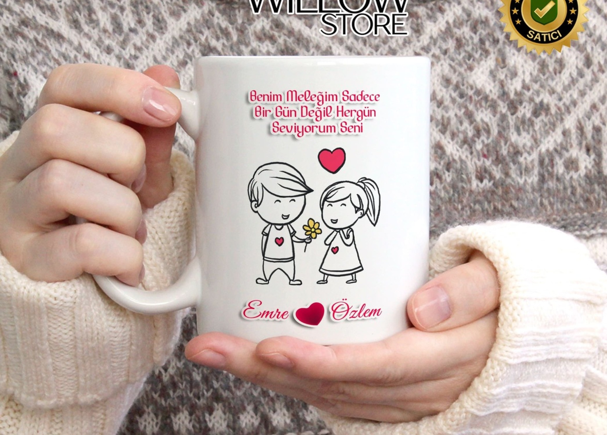 Sevgililer Günü,Sevgiliye Özel,Aşk,Sevgi Porselen Kupa Bardak-96