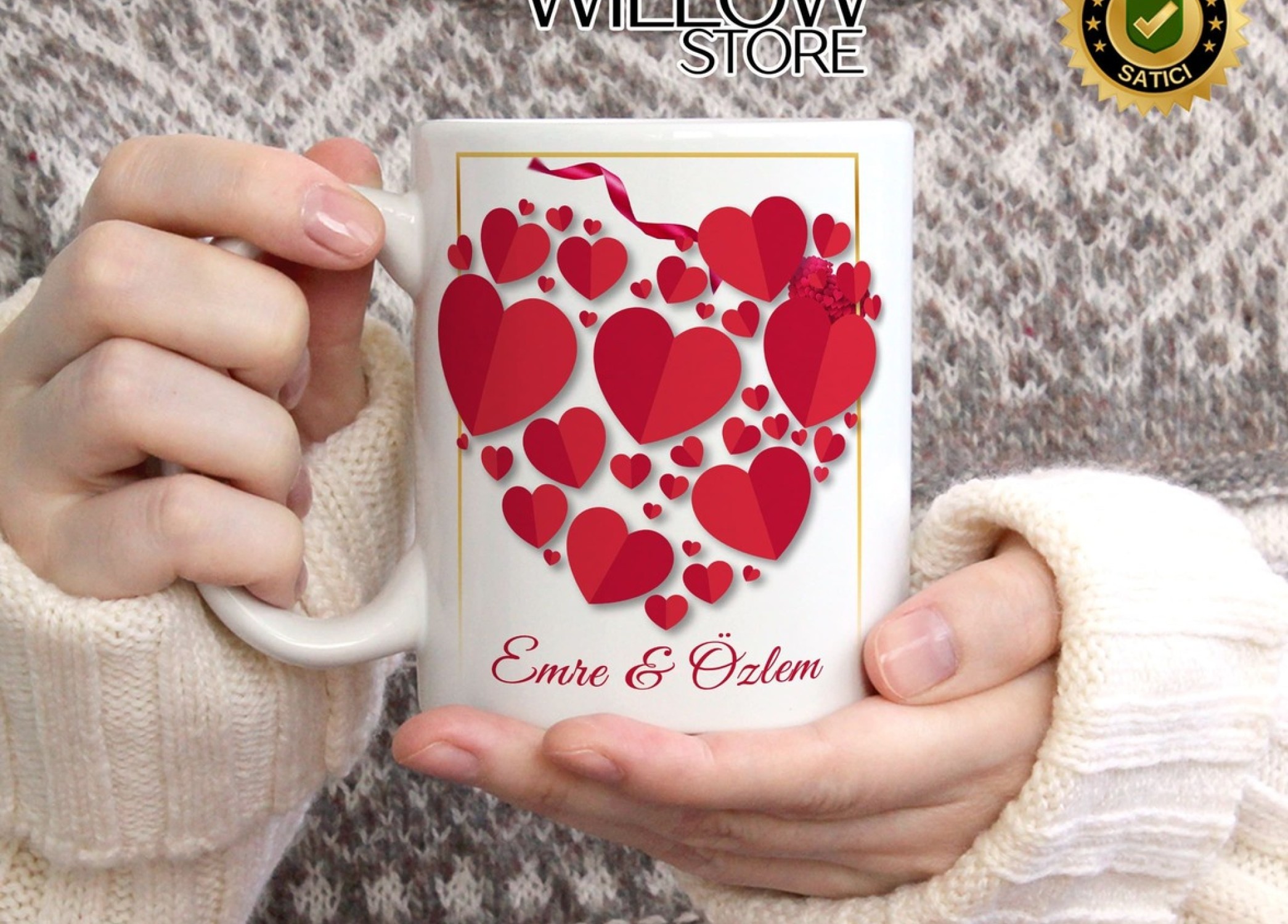 Sevgililer Günü,Sevgiliye Özel,Aşk,Sevgi Porselen Kupa Bardak-98