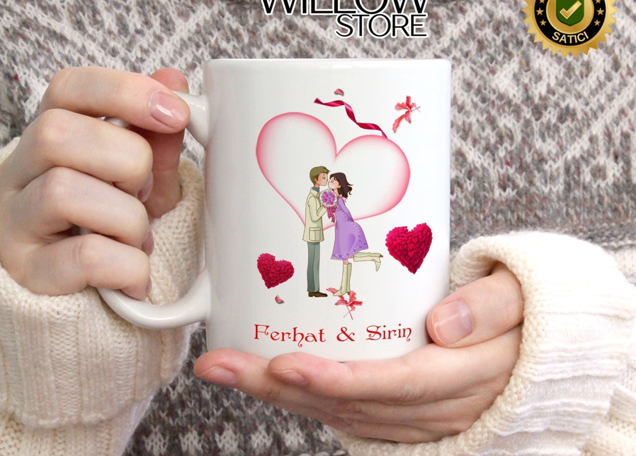 Sevgililer Günü,Sevgiliye Özel,Aşk,Sevgi Porselen Kupa Bardak-99