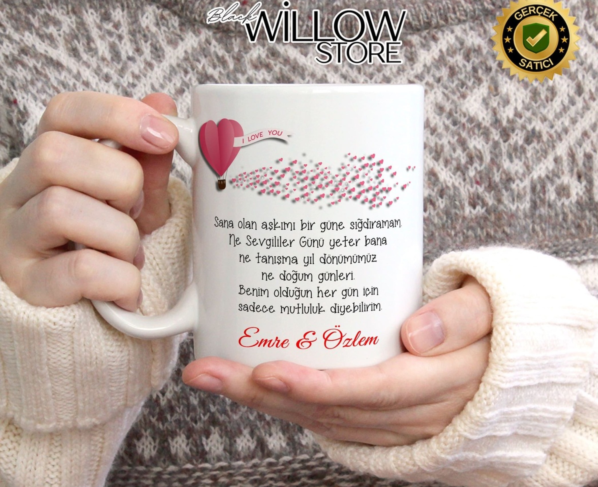 Sevgililer Günü,Sevgiliye Özel,Aşk,Sevgi Porselen Kupa Bardak-111