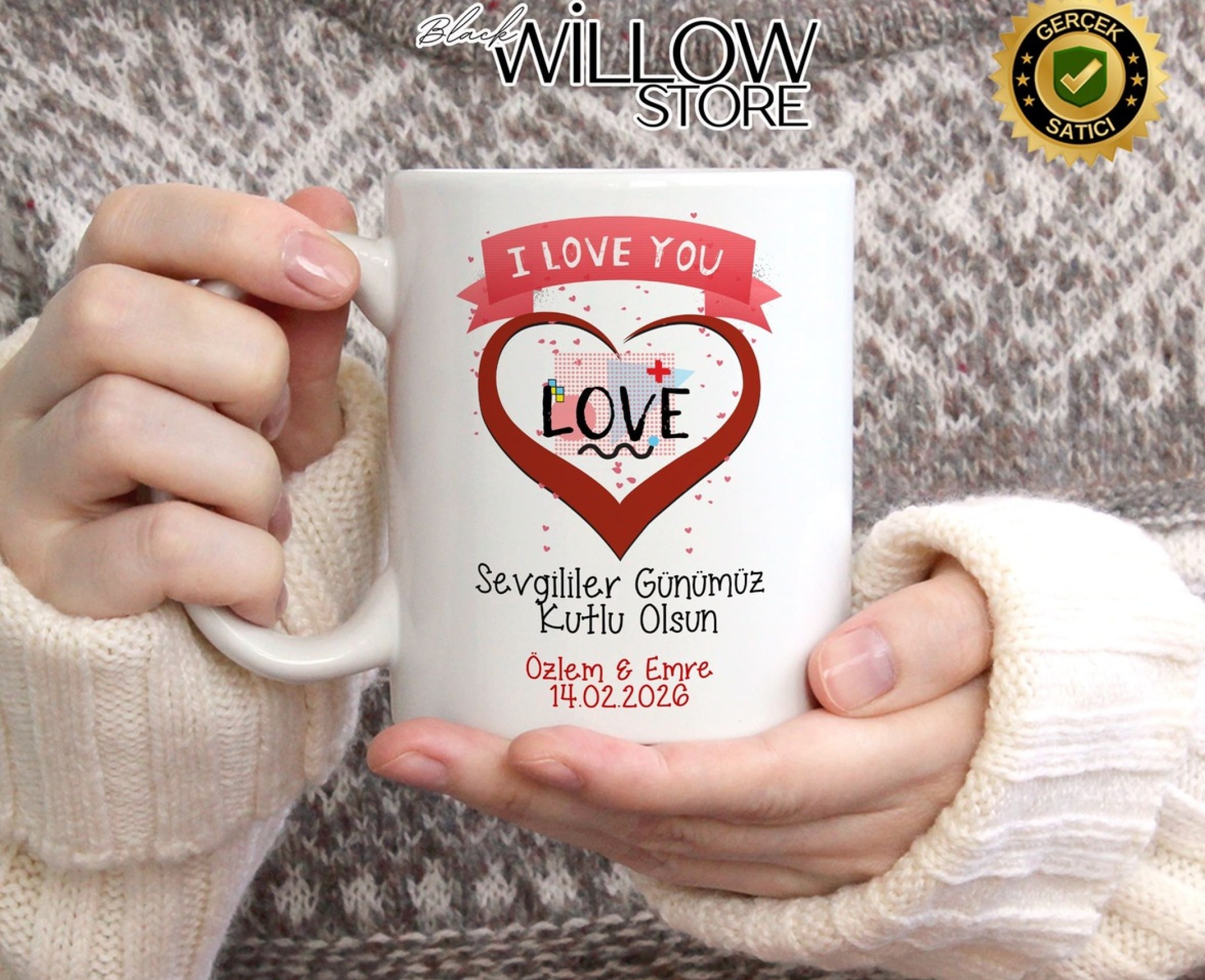 Sevgililer Günü,Sevgiliye Özel,Aşk,Sevgi Porselen Kupa Bardak-112