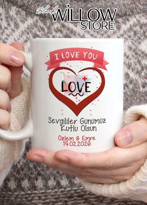 Sevgililer Günü,Sevgiliye Özel,Aşk,Sevgi Porselen Kupa Bardak-112
