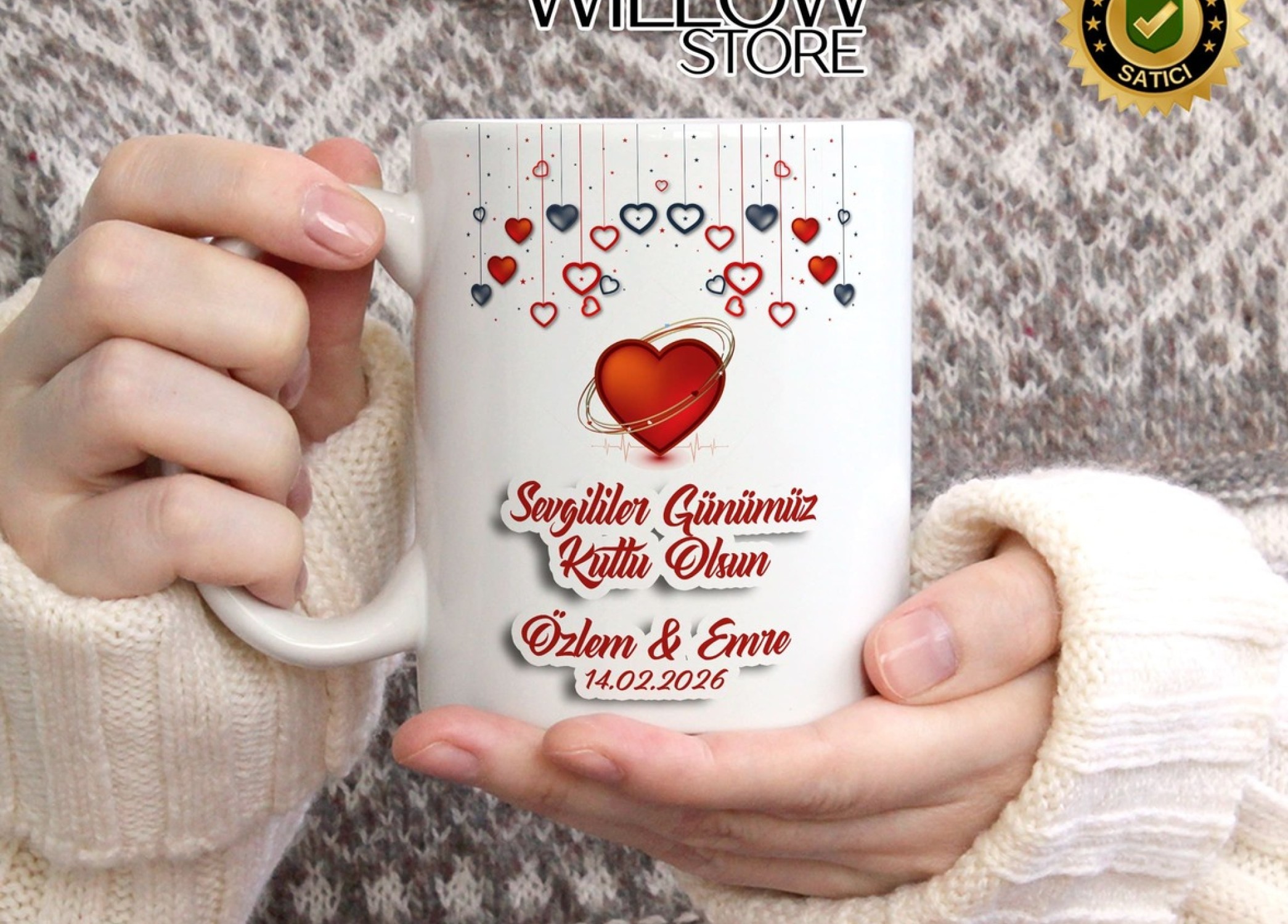 Sevgililer Günü,Sevgiliye Özel,Aşk,Sevgi Porselen Kupa Bardak-113